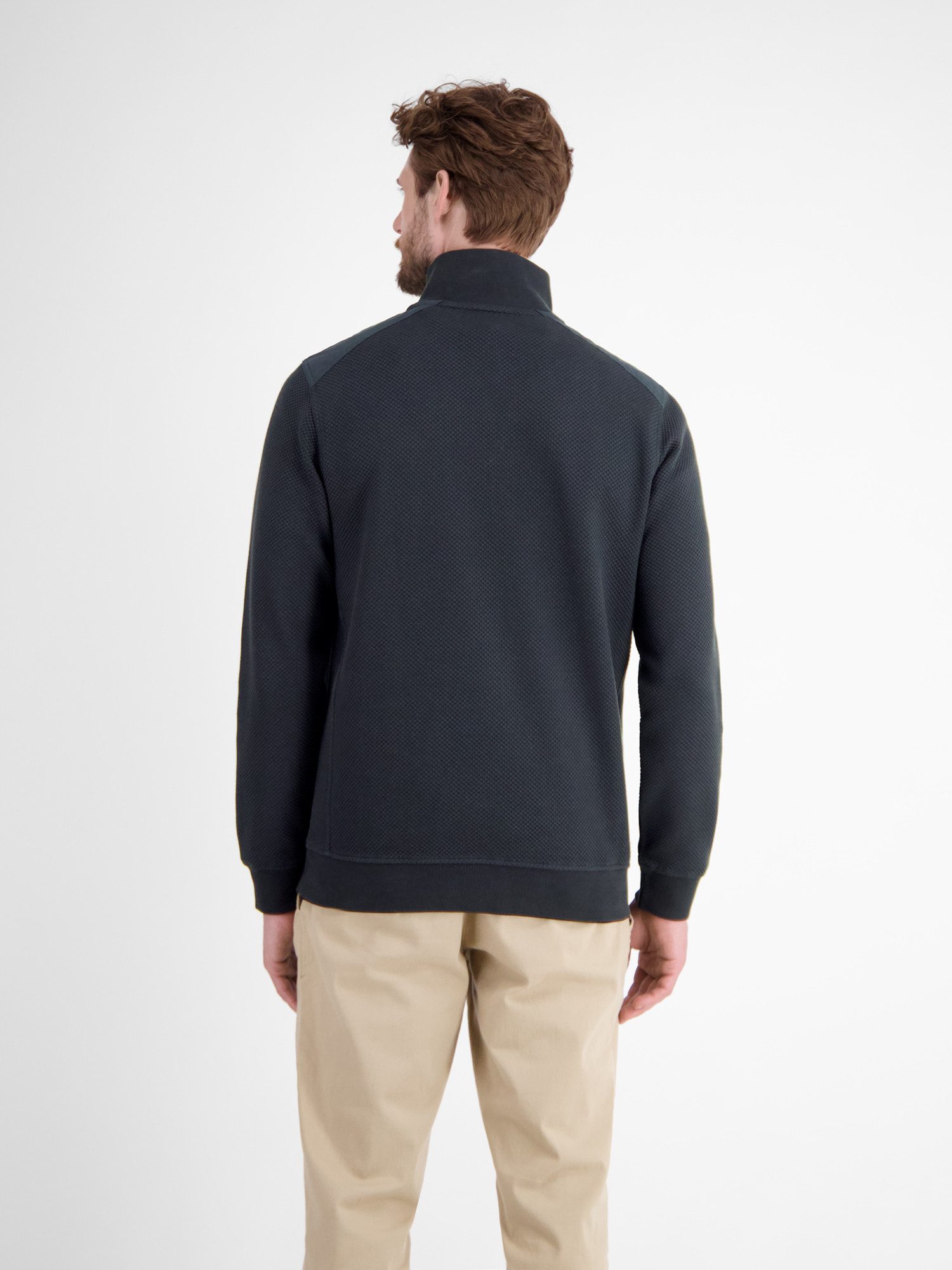 Lerros Sweatshirt LERROS Heren troyer in sportieve structuur