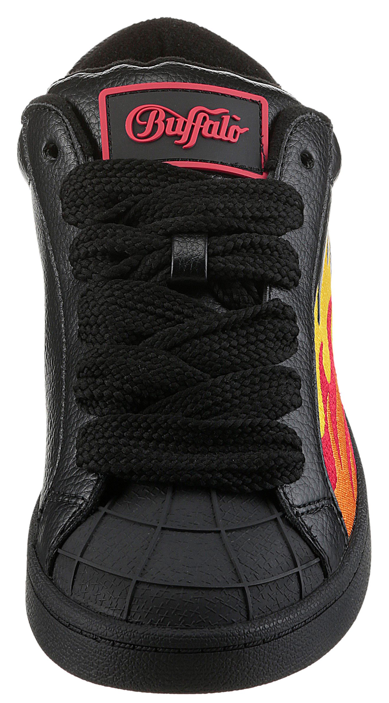 Buffalo Sneakers Liberty vrijetijdsschoen, veterschoen, lage schoen met trendy vlammenmotief