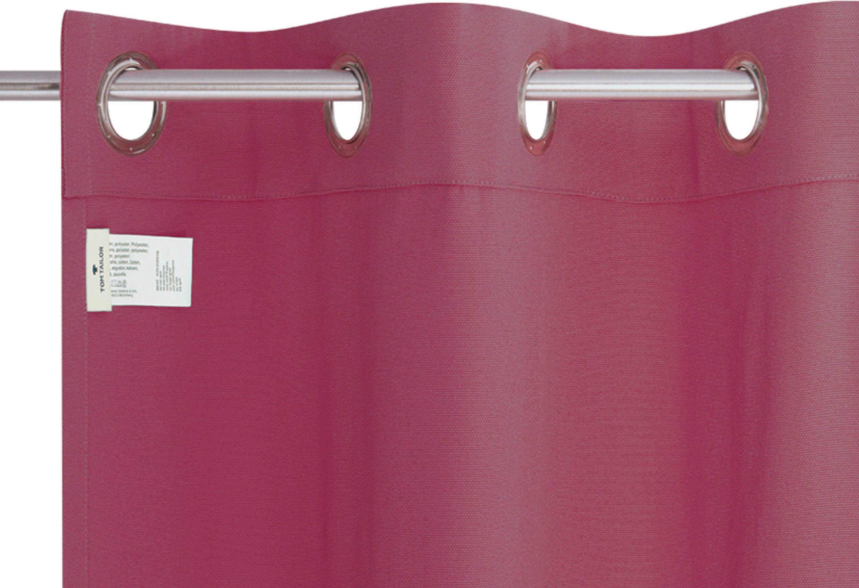 TOM TAILOR HOME Gordijn Dove Signature met opgestikt logo (1 stuk)