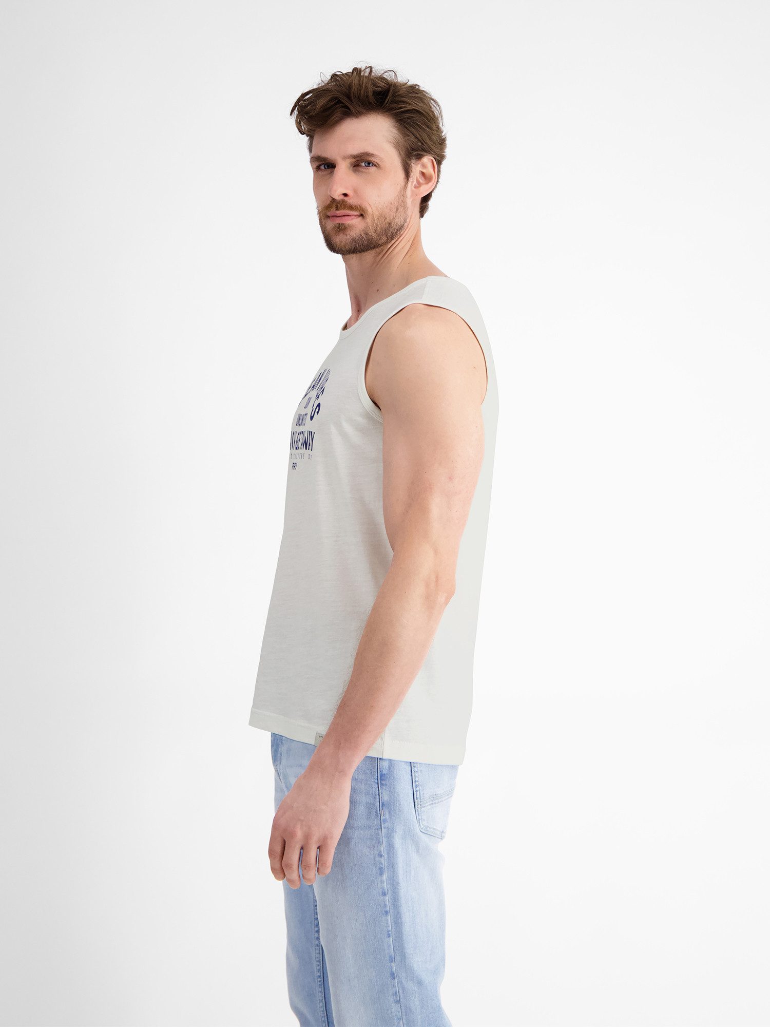 Lerros Muscle-shirt LERROS heren tanktop met borstprint