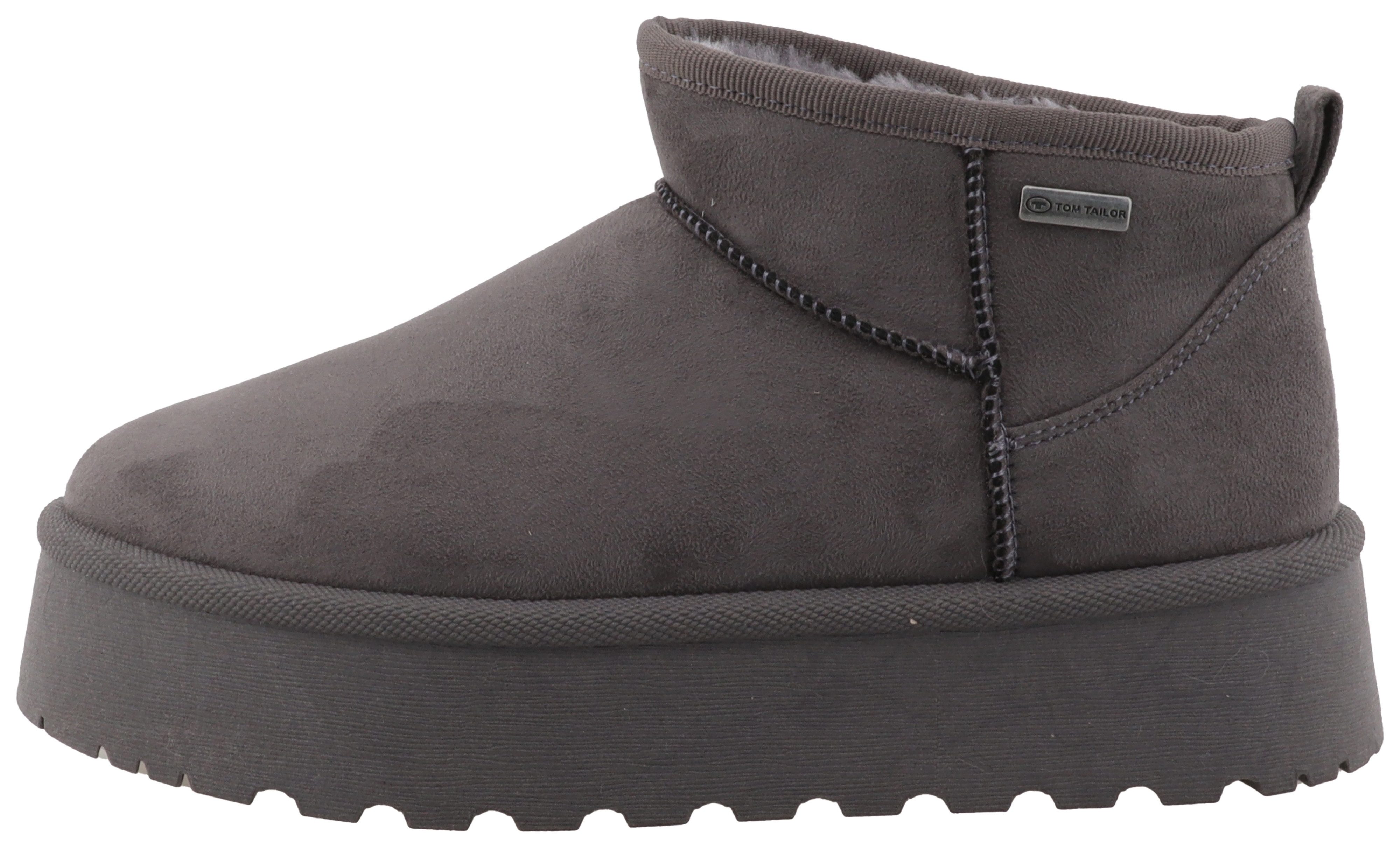 Tom Tailor Winterlaarzen , plateau, instappers, pantoffel met modieuze decoratieve naden
