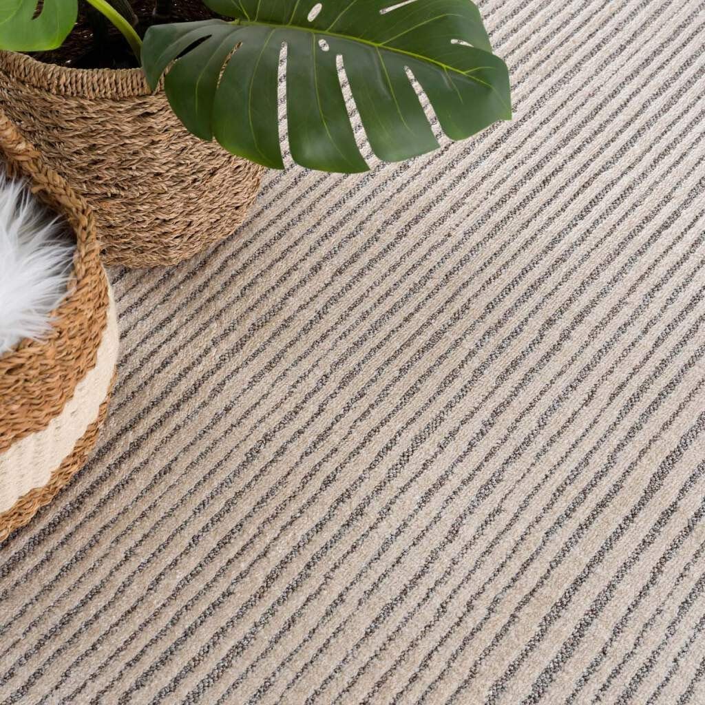 Carpet City Vloerkleed Art 2231 Korte pool, streepmotief, ideaal voor hal & entree