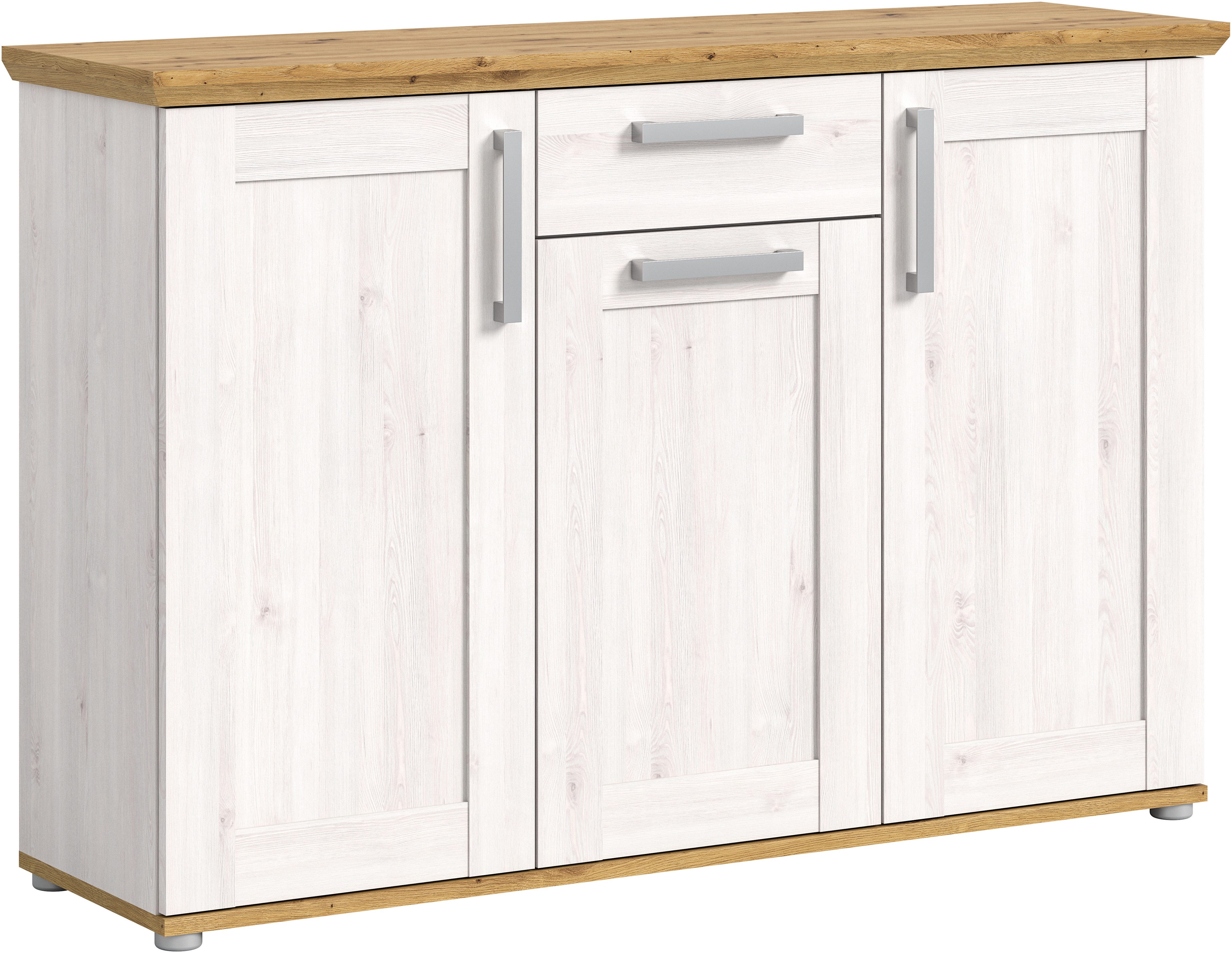 Home affaire Kast Cosenza, Breedte 137 cm, 3 Deuren, 1 Lade in landelijke stijl, dressoir, kast, sideboard