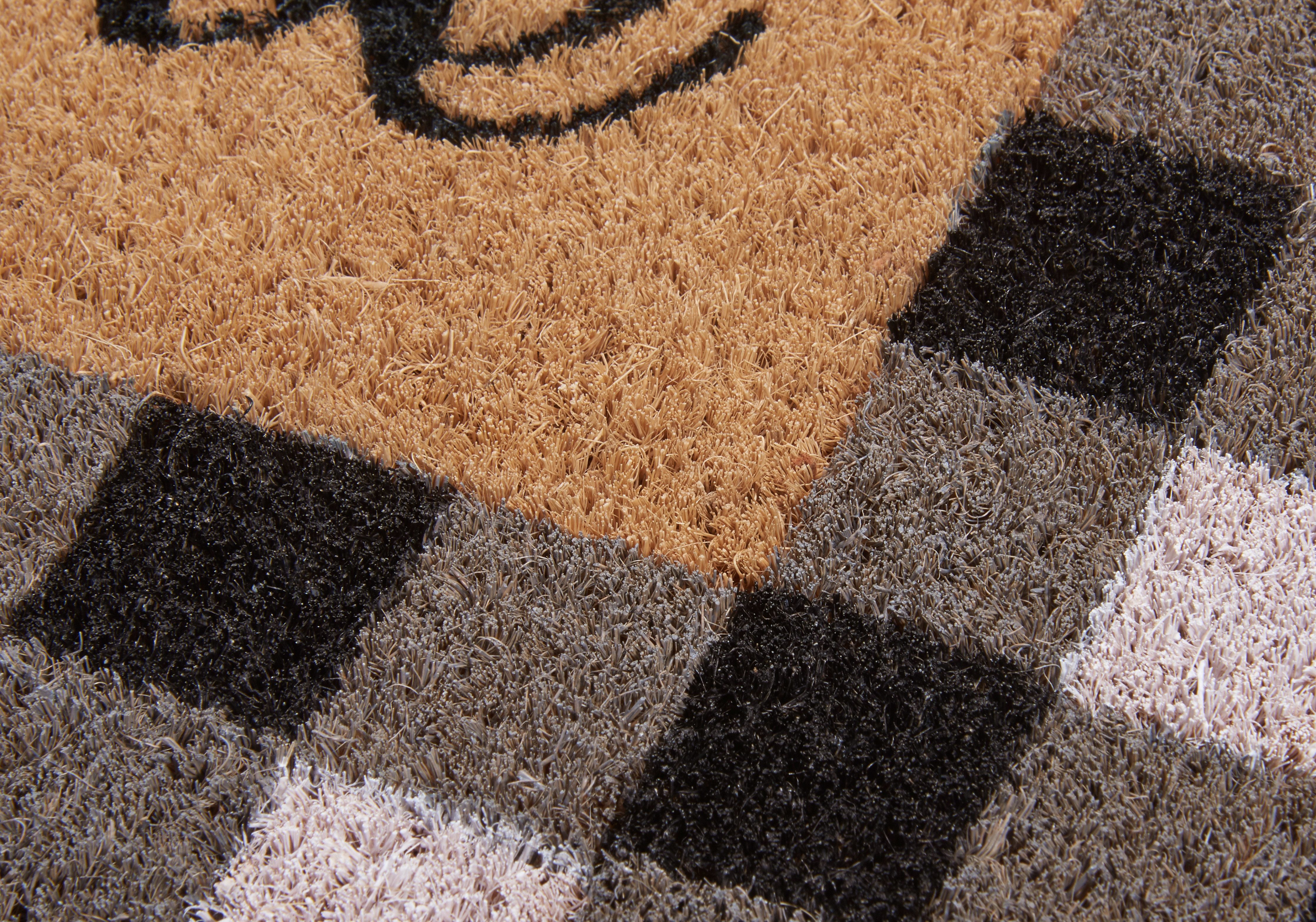 HANSE Home Mat Kokos Welcome Chessboard, deurmat Kokos, vuilopvangmat, outdoor, antislip, binnen, kokosmat, gang