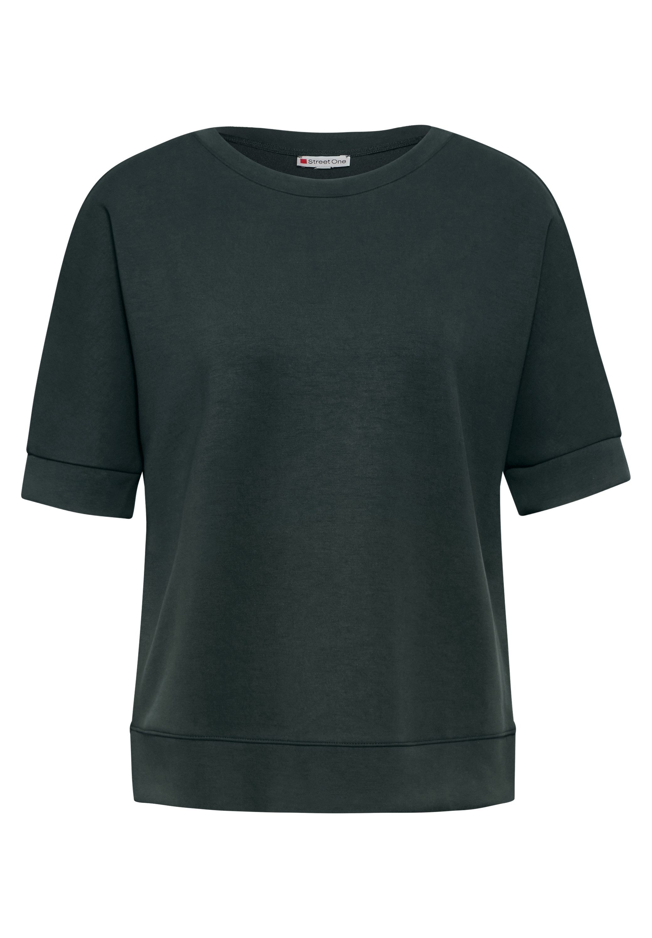 STREET ONE T-shirt LTD QR in silk-look met zijdezachte glans