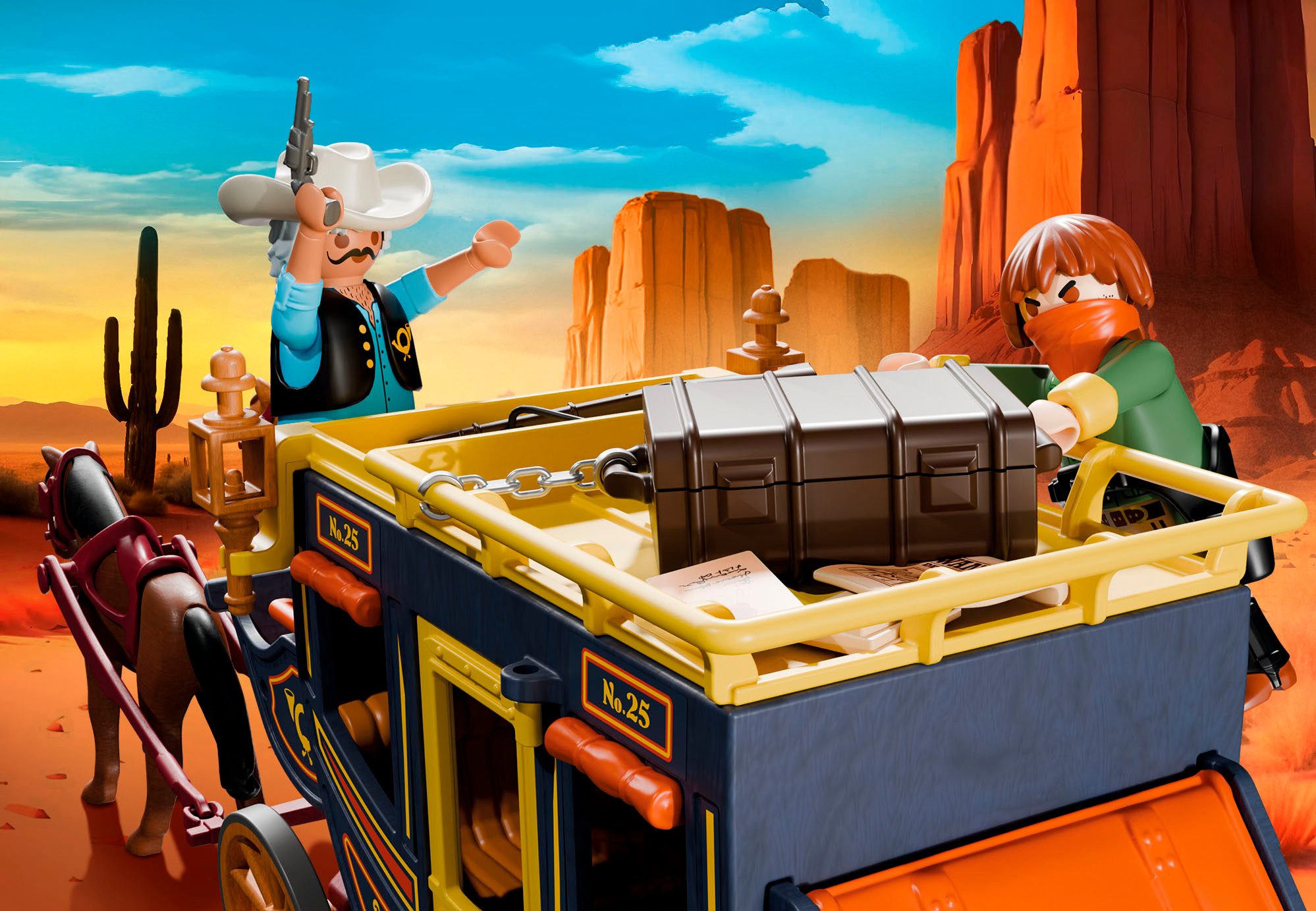 Playmobil® Constructie-speelset Postkutschenüberfall im Wilden Westen (71862), History (58-delig)