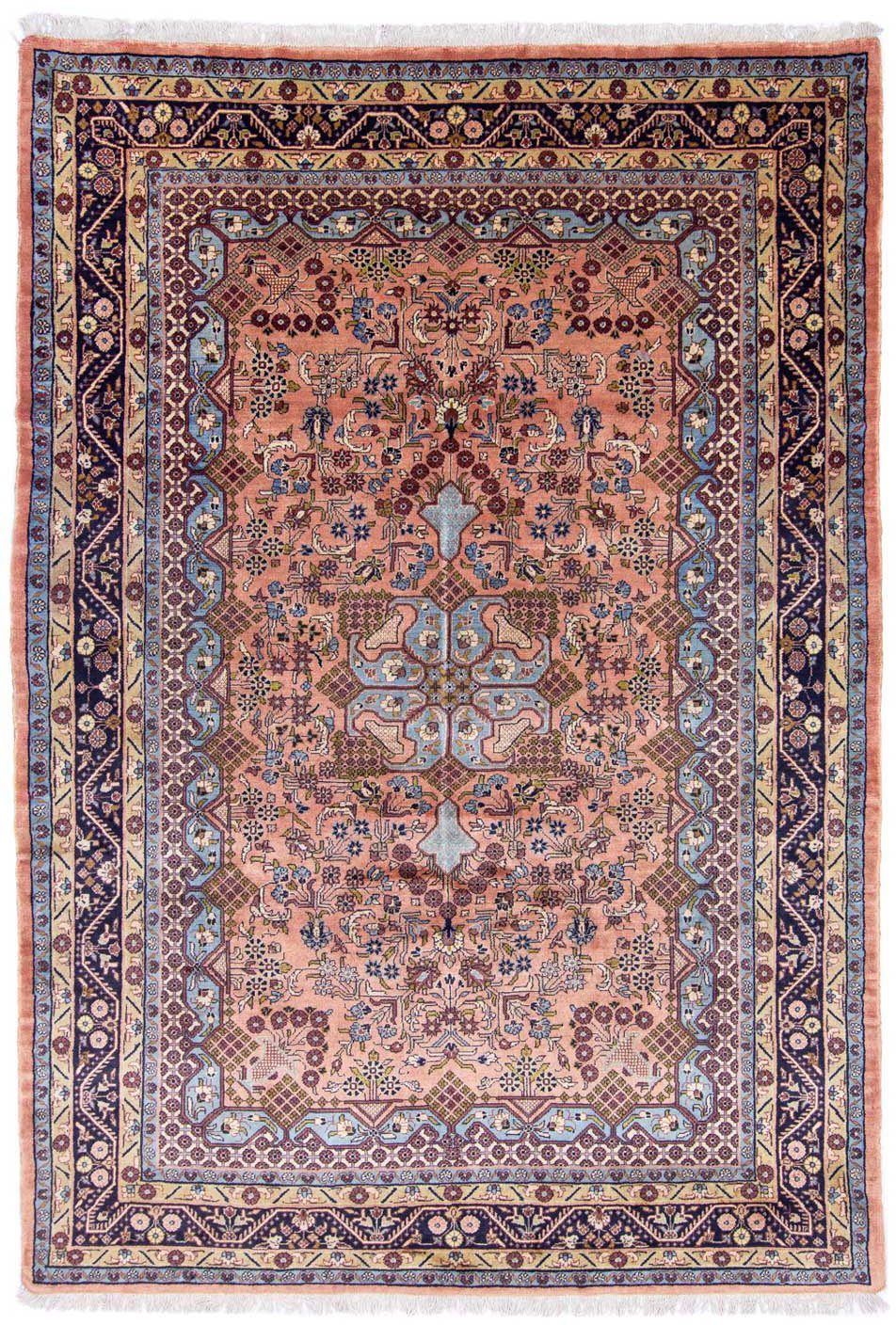 morgenland Wollen kleed Meeraban medaillon rosso chiaro 304 x 212 cm Uniek exemplaar met certificaat
