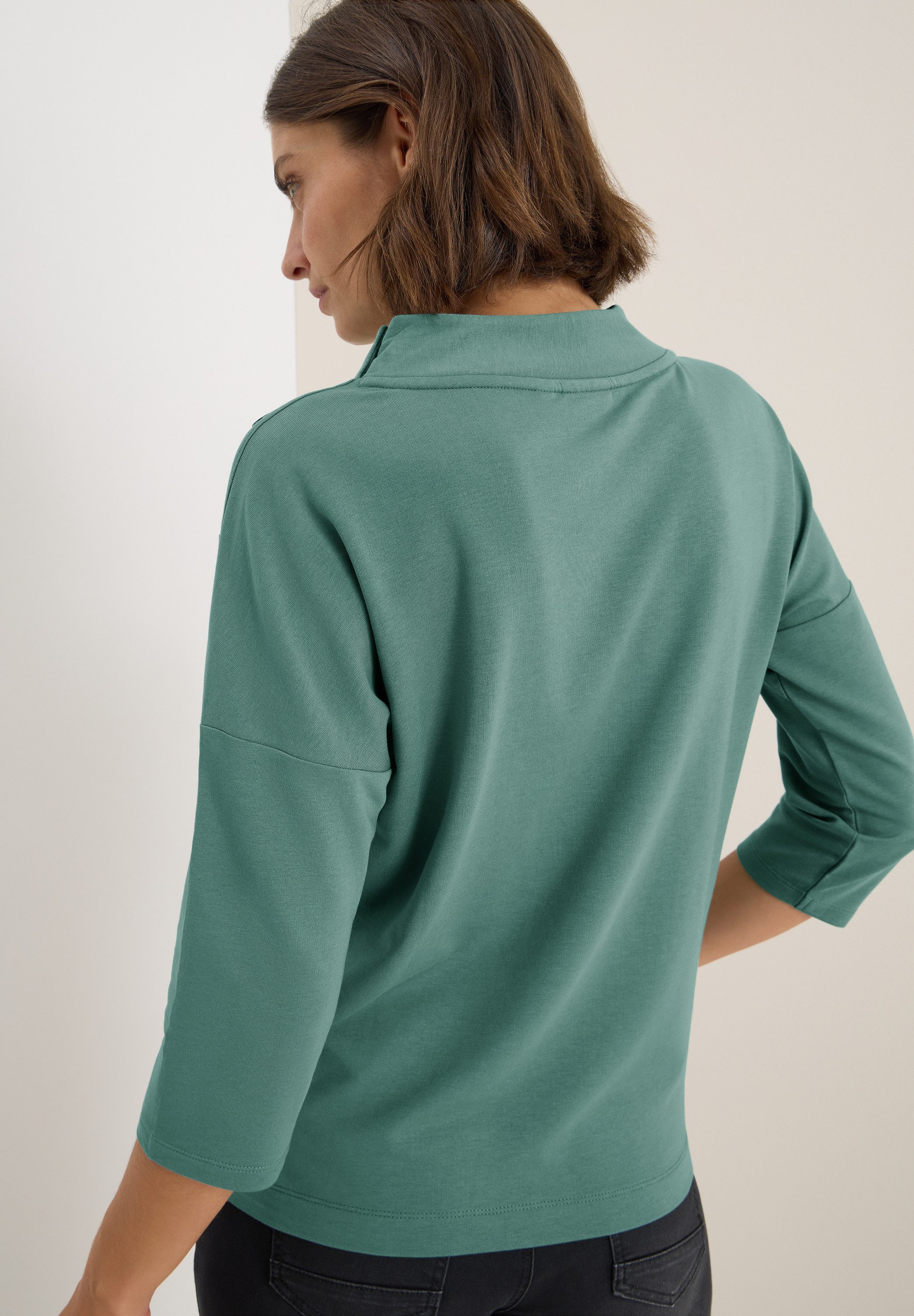 Cecil Shirt met 3/4 mouwen met knoopdetail