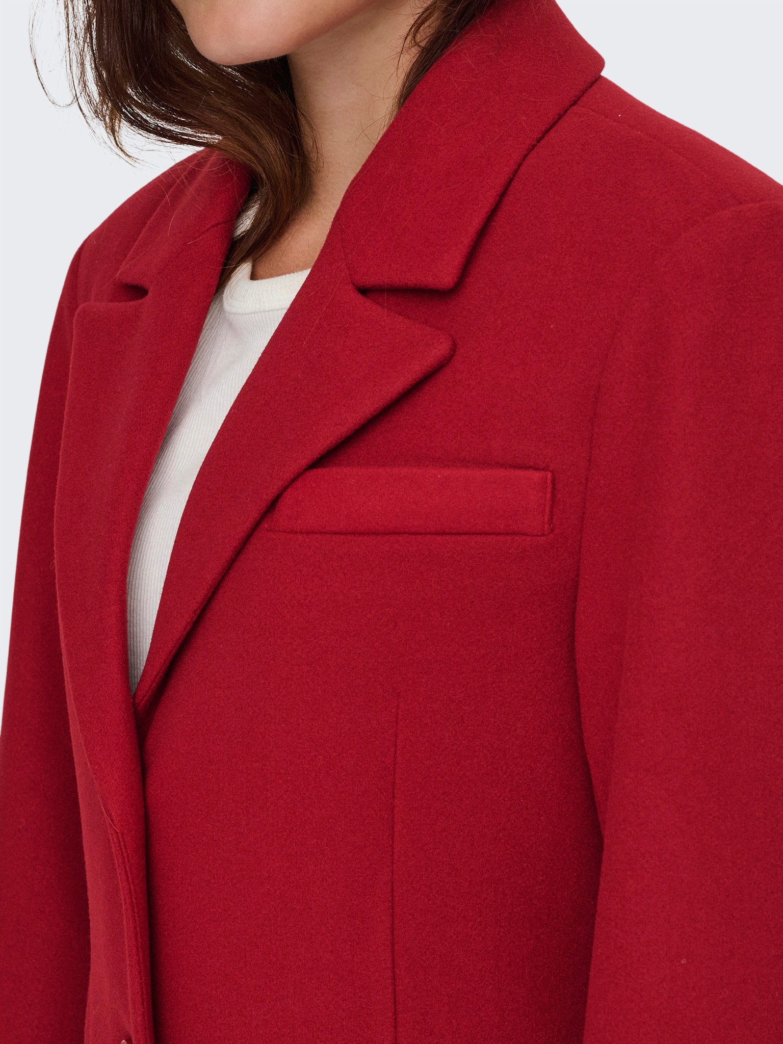 Only Lange jas ONLNANCY LIFE LONG FITTED COAT CC OTW