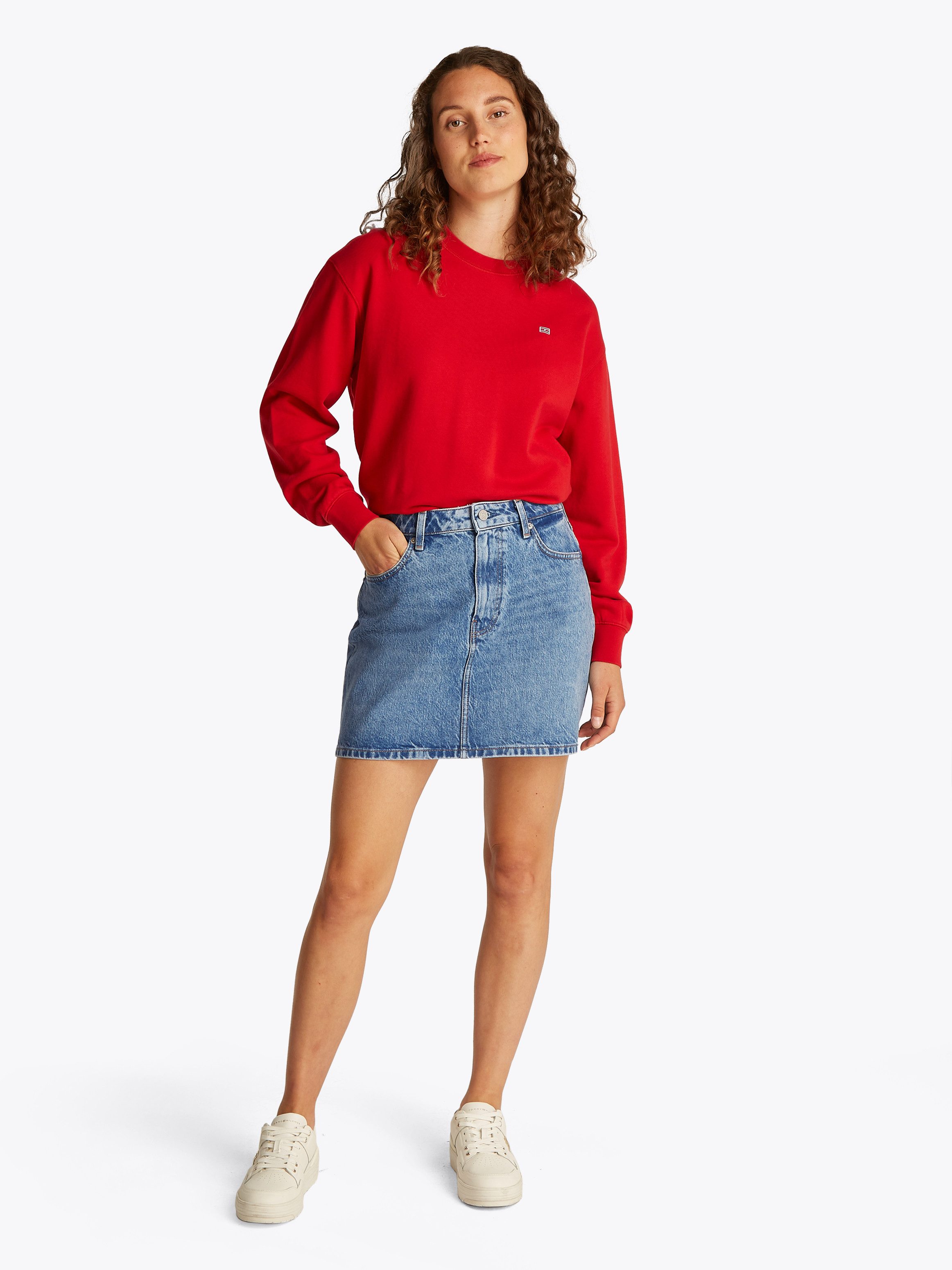Tommy Hilfiger Jeans rok DNM MINI SKIRT HW ALI in mini-lengte, in blauwe was