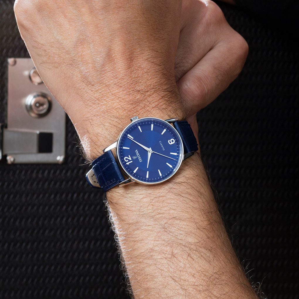Festina Kwartshorloge Horloge, herenhorloge, leren band, analoog