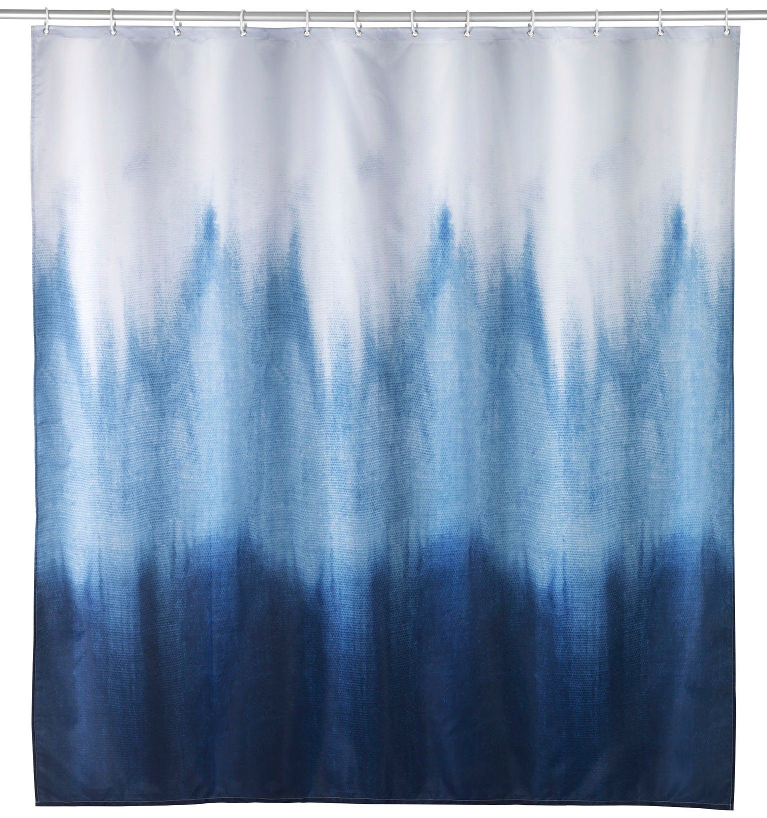 WENKO Douchegordijn Alara Hoogte 200 cm, batik-look douchegordijnen blauw