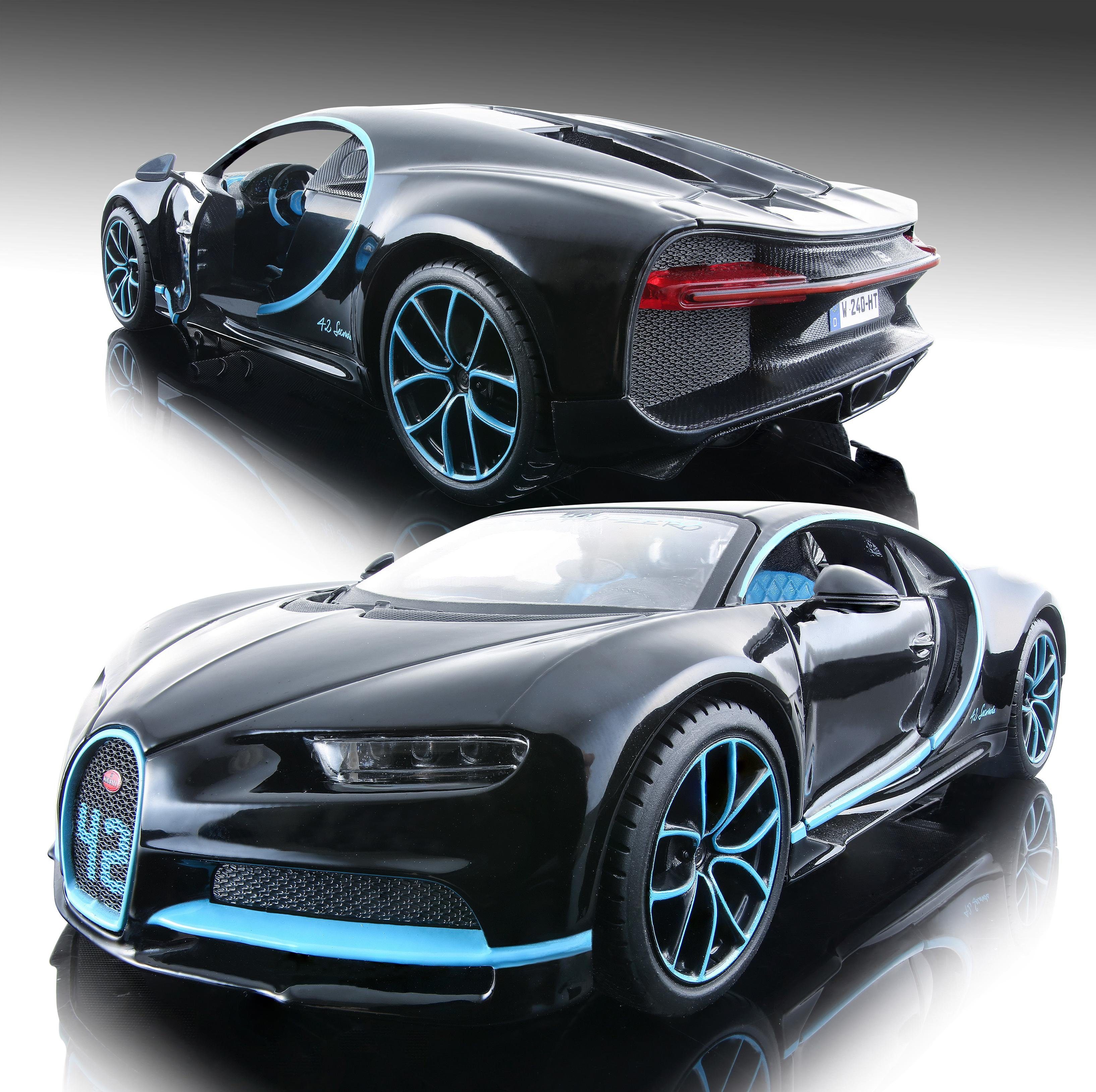 Maisto® Auto op schaal Bugatti Chiron, 1:24, zwart