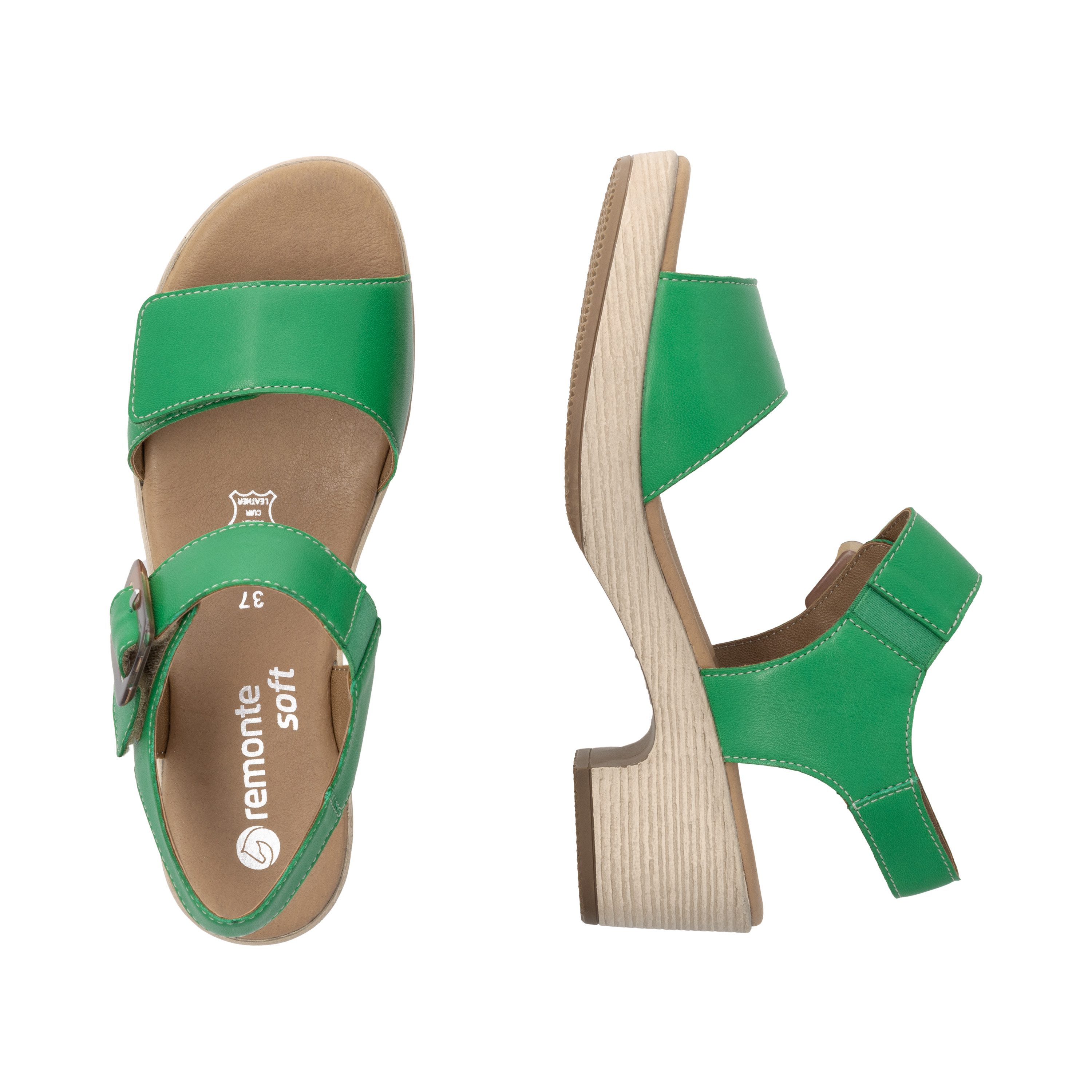 Remonte Sandaaltjes ELLE-Collection , blokhak, zomerschoen, sandaal met klittenbandsluitingen