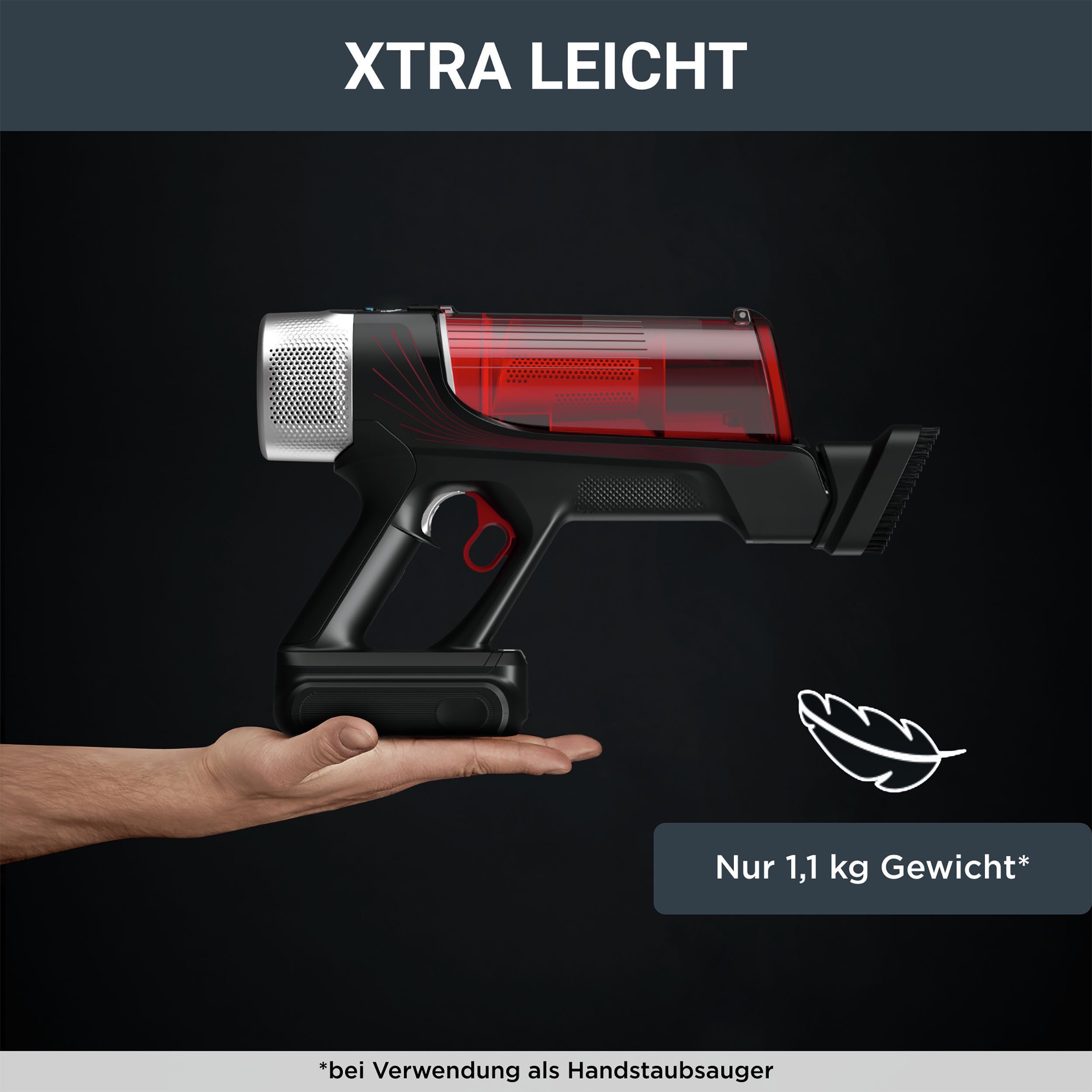 Rowenta Accu-kruimeldief en -stofzuiger RH2078 X-Force Flex 9.60 Animal krachtig, hoge inhoud, lange gebruiksduur
