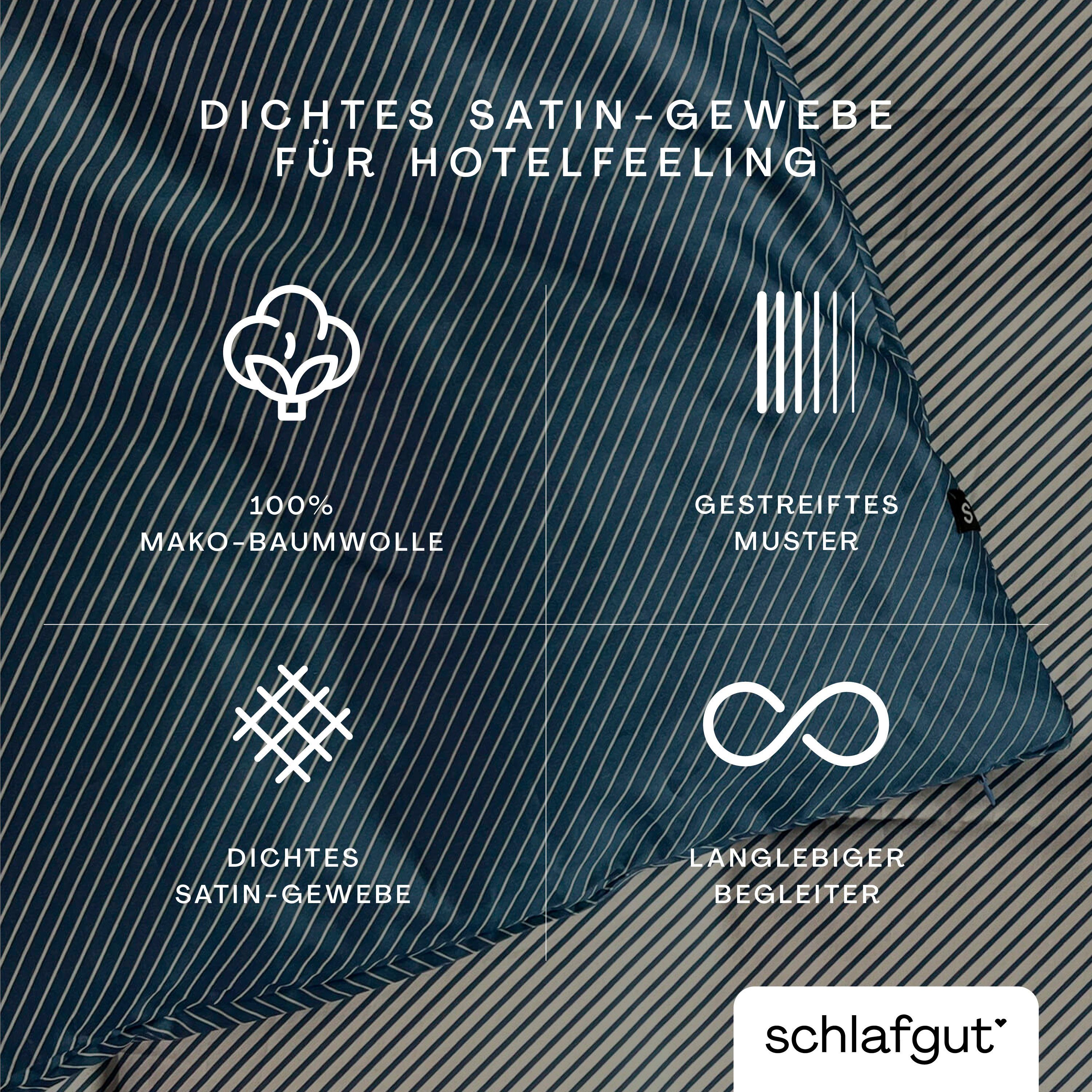 Schlafgut Dekbedovertrek Woven Satin fade met fijne strepen met kleurverloop, mix & match: bijpassende kussensloop verkrijgbaar (1 stuk)