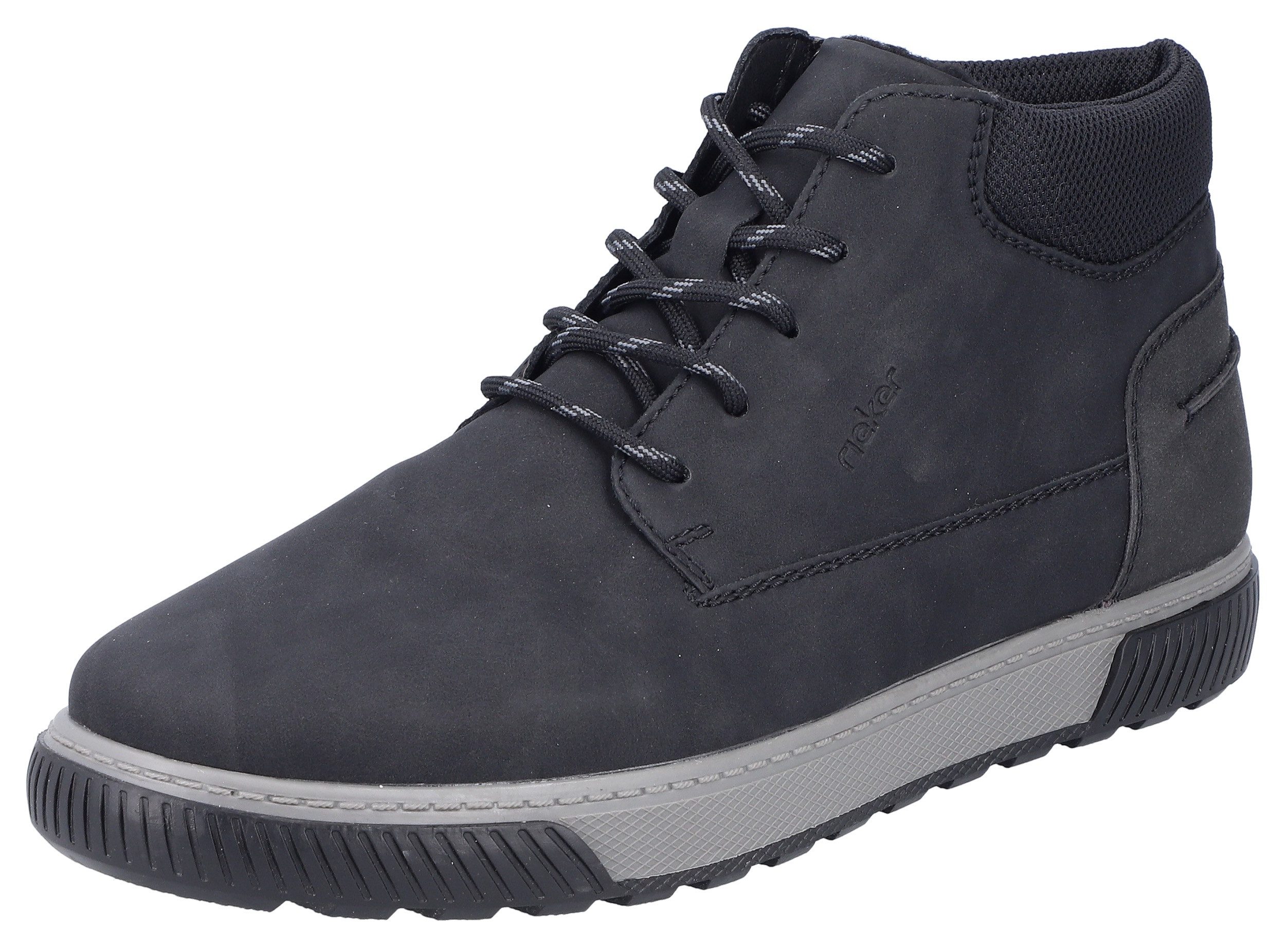 Rieker Winterlaarzen high top sneaker, veterschoenen met schachtvering