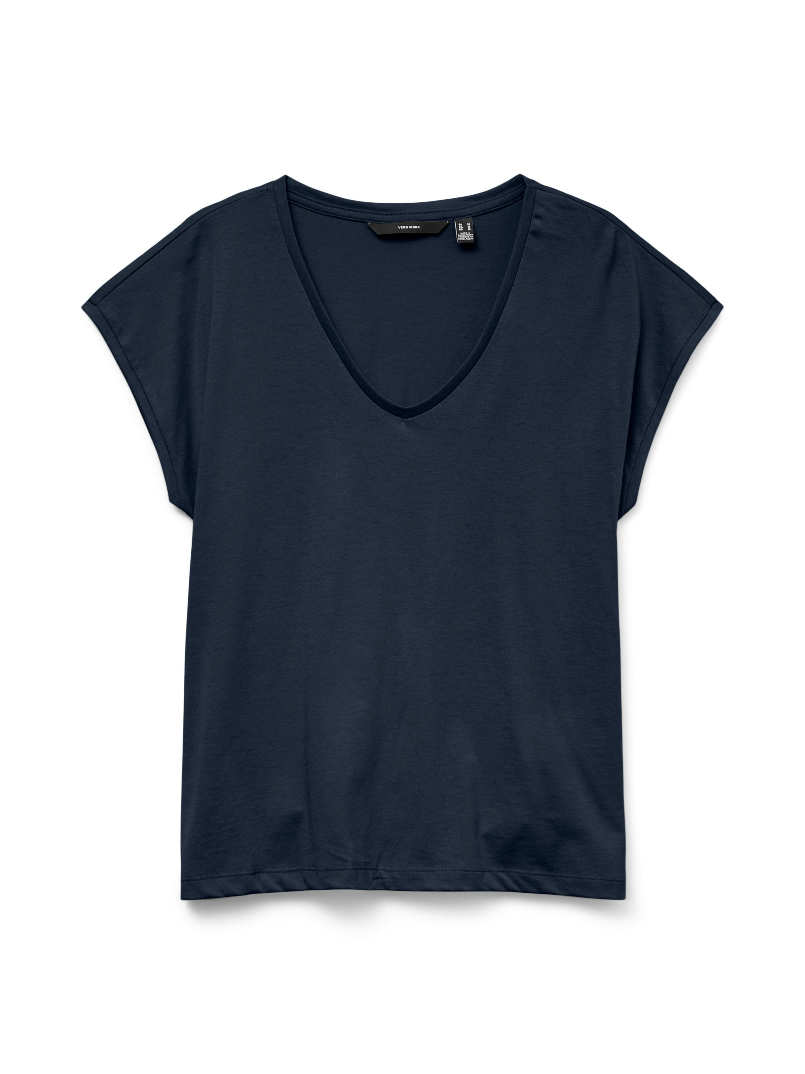 Vero Moda Shirt met korte mouwen VMLUNA SS V-NECK TEE JRS NOOS