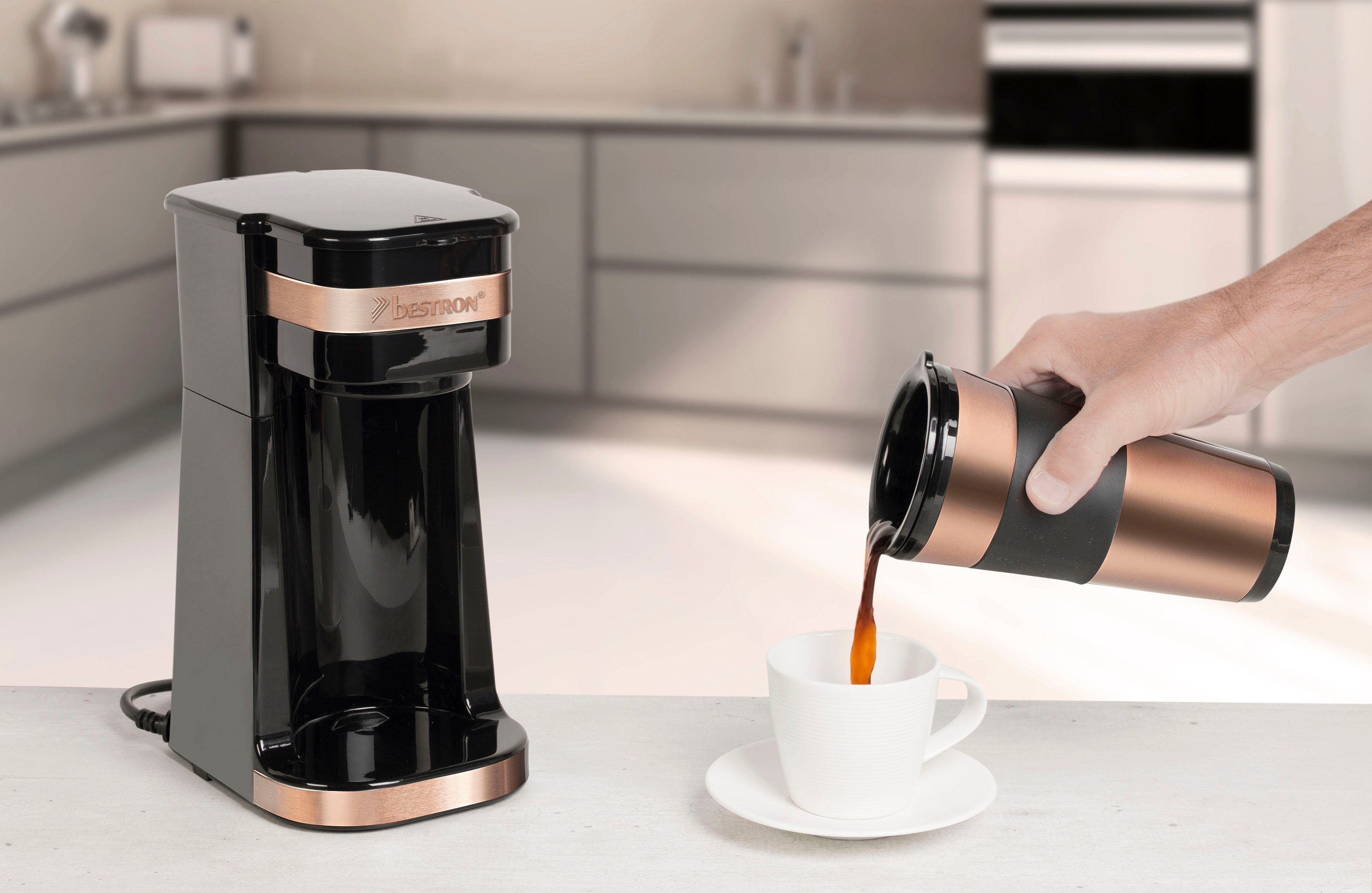 bestron Filterkoffieapparaat ACM112CO, mit Isolierbecher