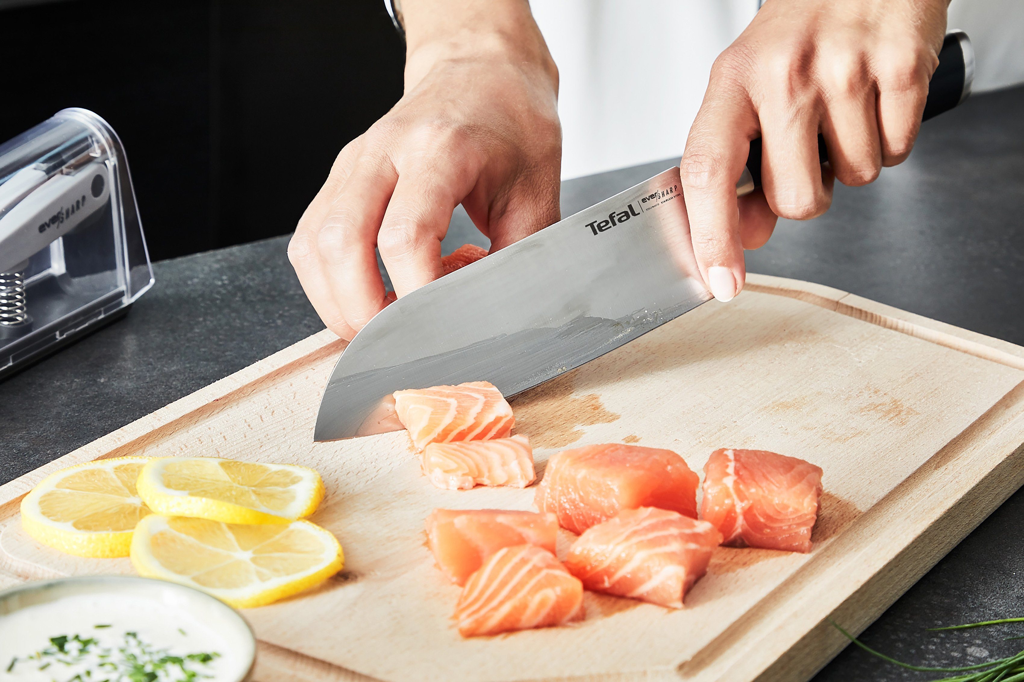 Tefal Messenset K25790 Ever Sharp S Roestvrij staal, langdurige snijkracht en scherpte (set, 2-delig)