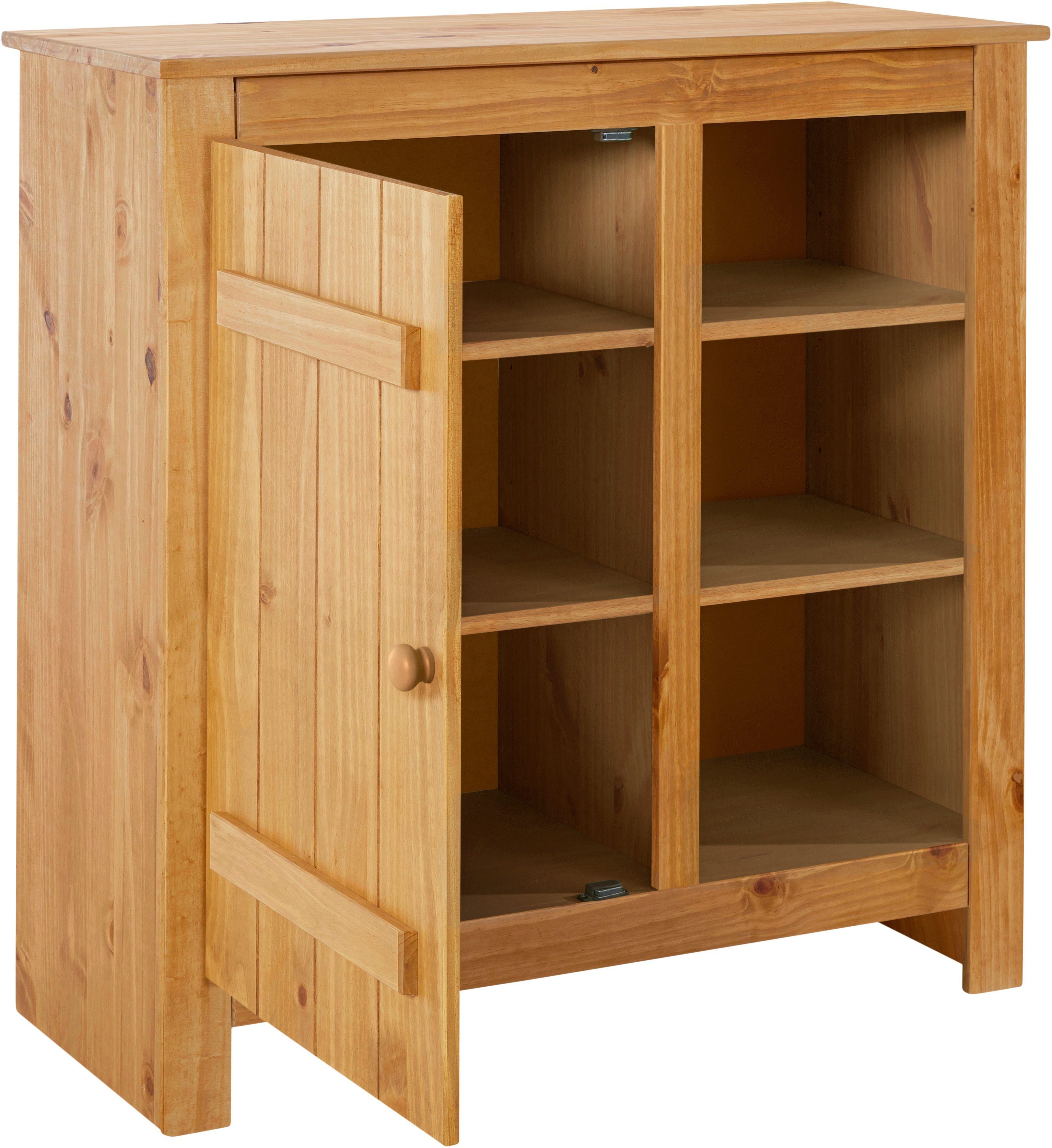 Home affaire Bergkast Bertram Massief hout, 4 verstelbare planken, magnetische sluiting, hoogte 90 cm