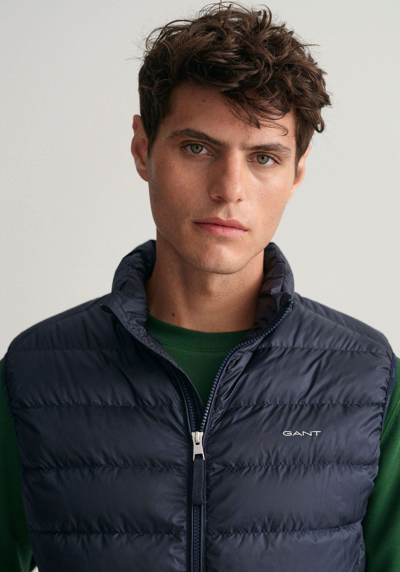 Gant Bodywarmer Light Gilet in streep gestikte look