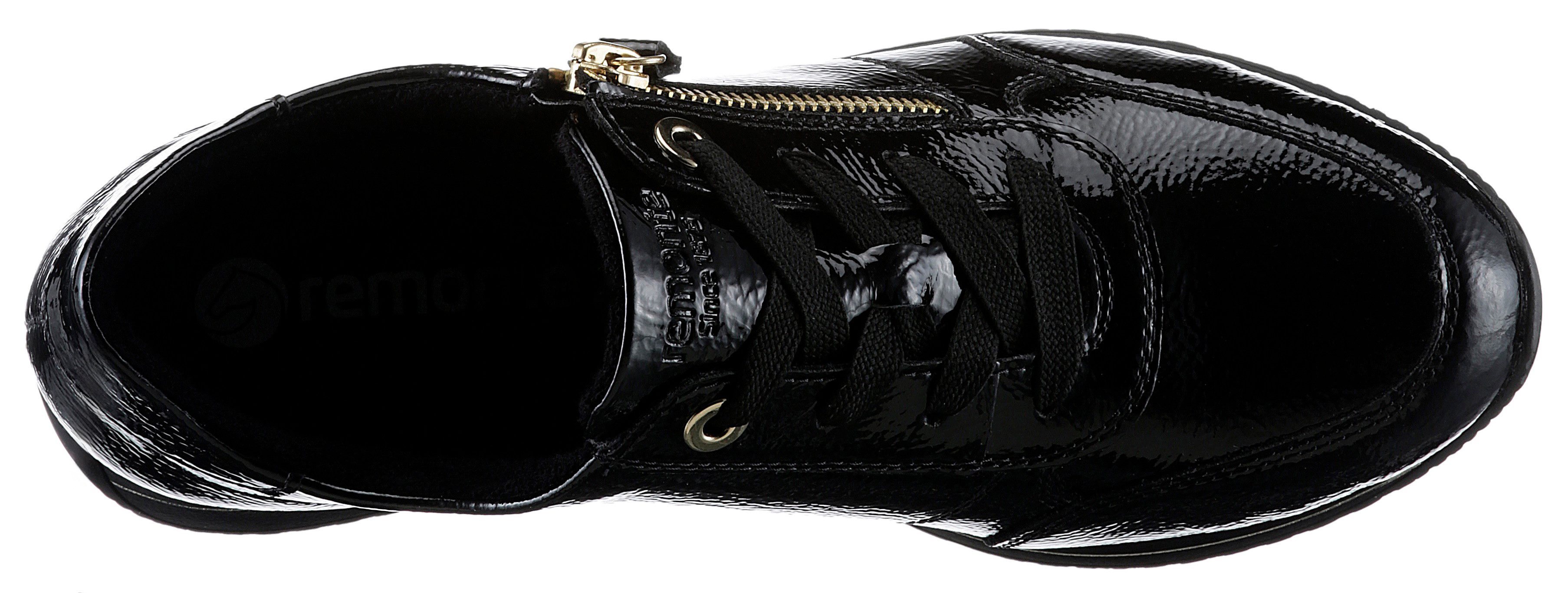 Remonte Sneakers met sleehak , vrijetijdsschoen, lage schoen, veterschoen in smalle vorm