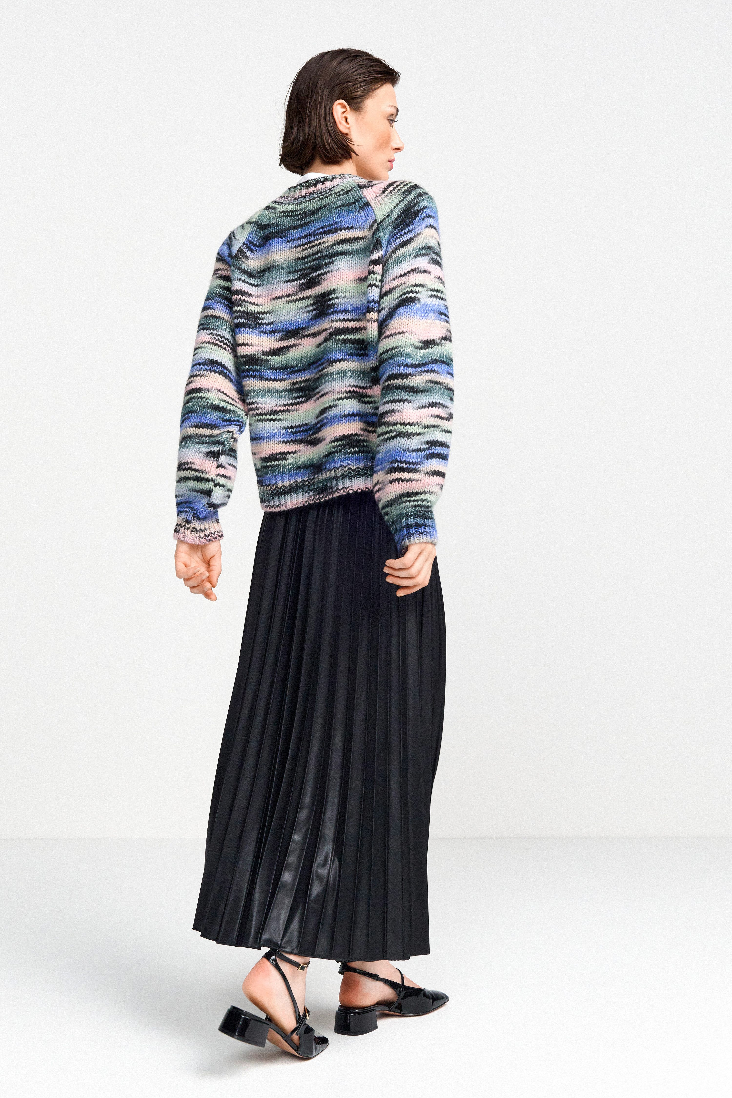 Rich & Royal Trui met ronde hals space dye