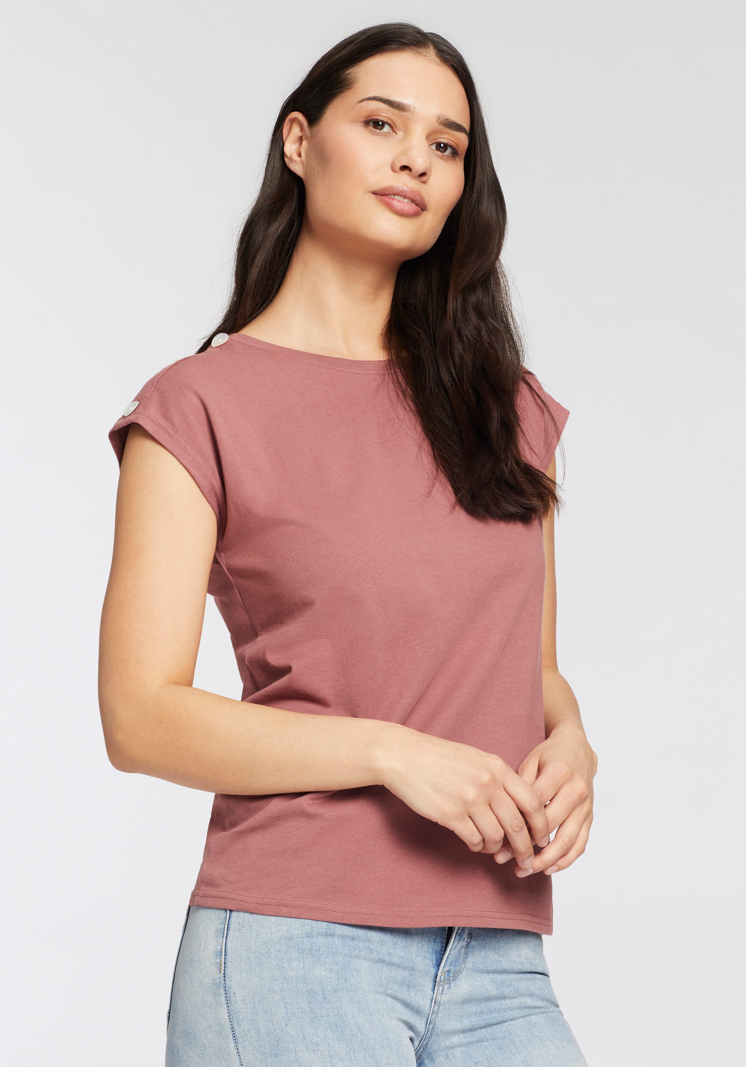 Laura Scott T-shirt met decoratieve knopen
