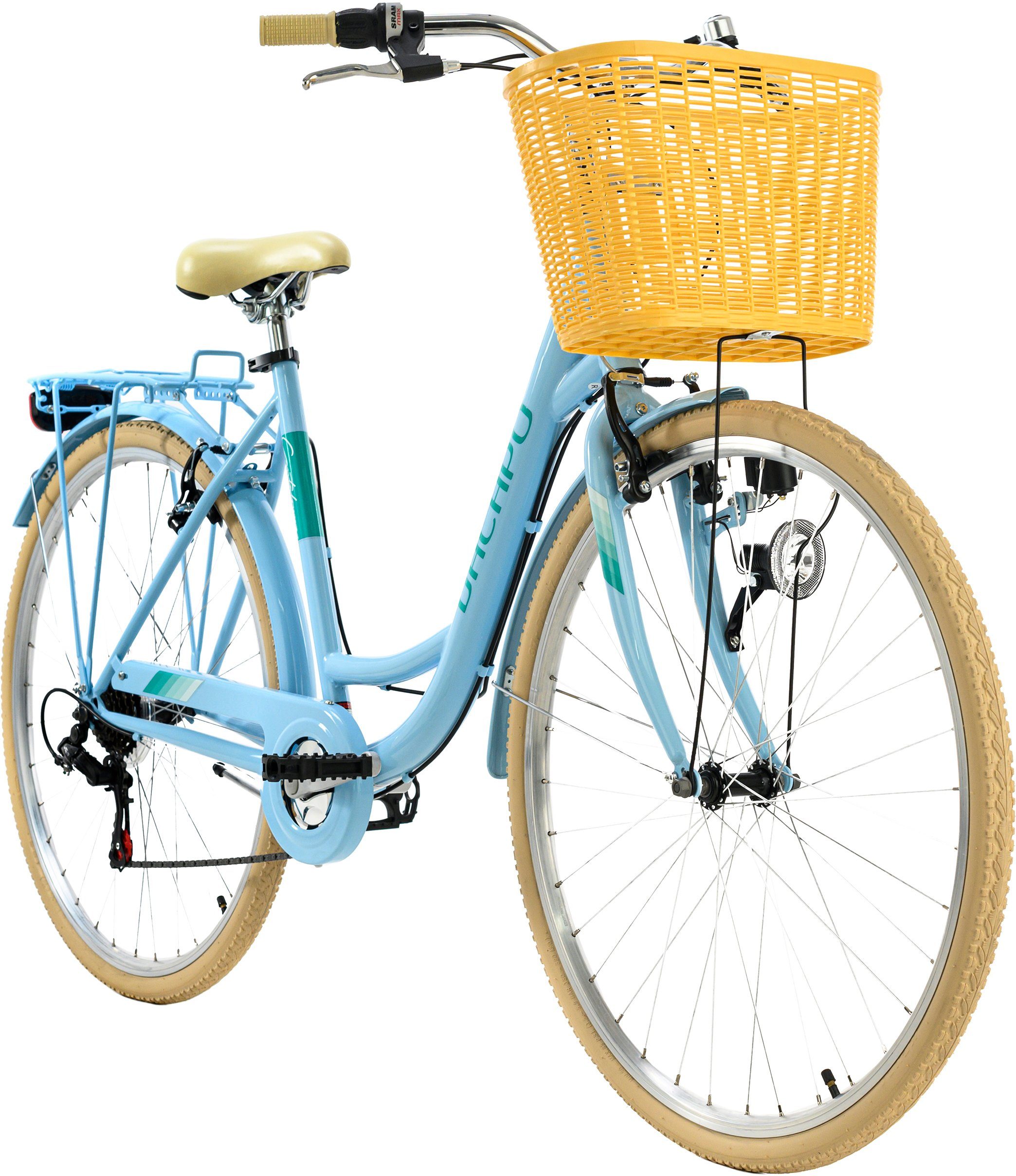 KS Cycling Citybike Cantaloupe voor dames, kettingversnelling