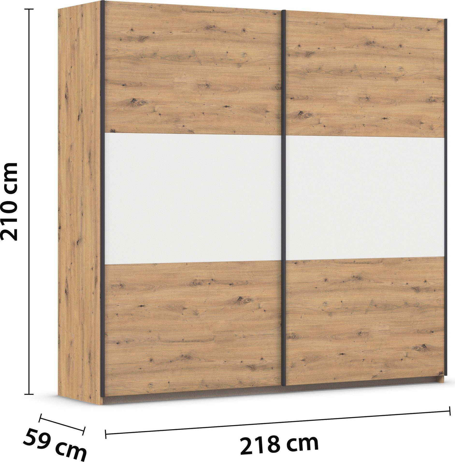 rauch Zweefdeurkast Kledingkast kast garderobe garderobekast waskast NEO met een royale opbergruimte en vele verschillende kleurencombinaties
