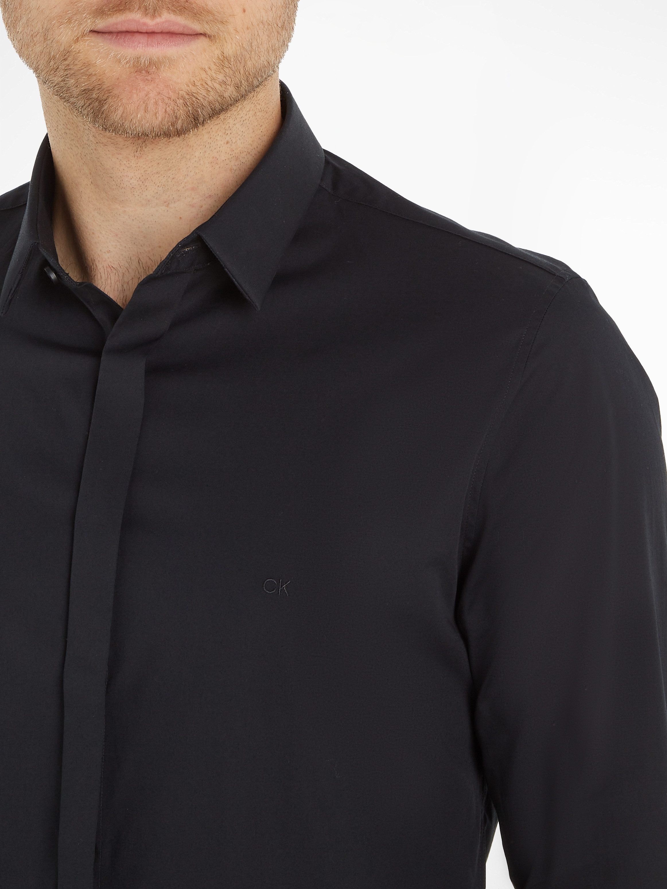 Calvin Klein Overhemd met lange mouwen POPLIN HP EXTRA SLIM SHIRT