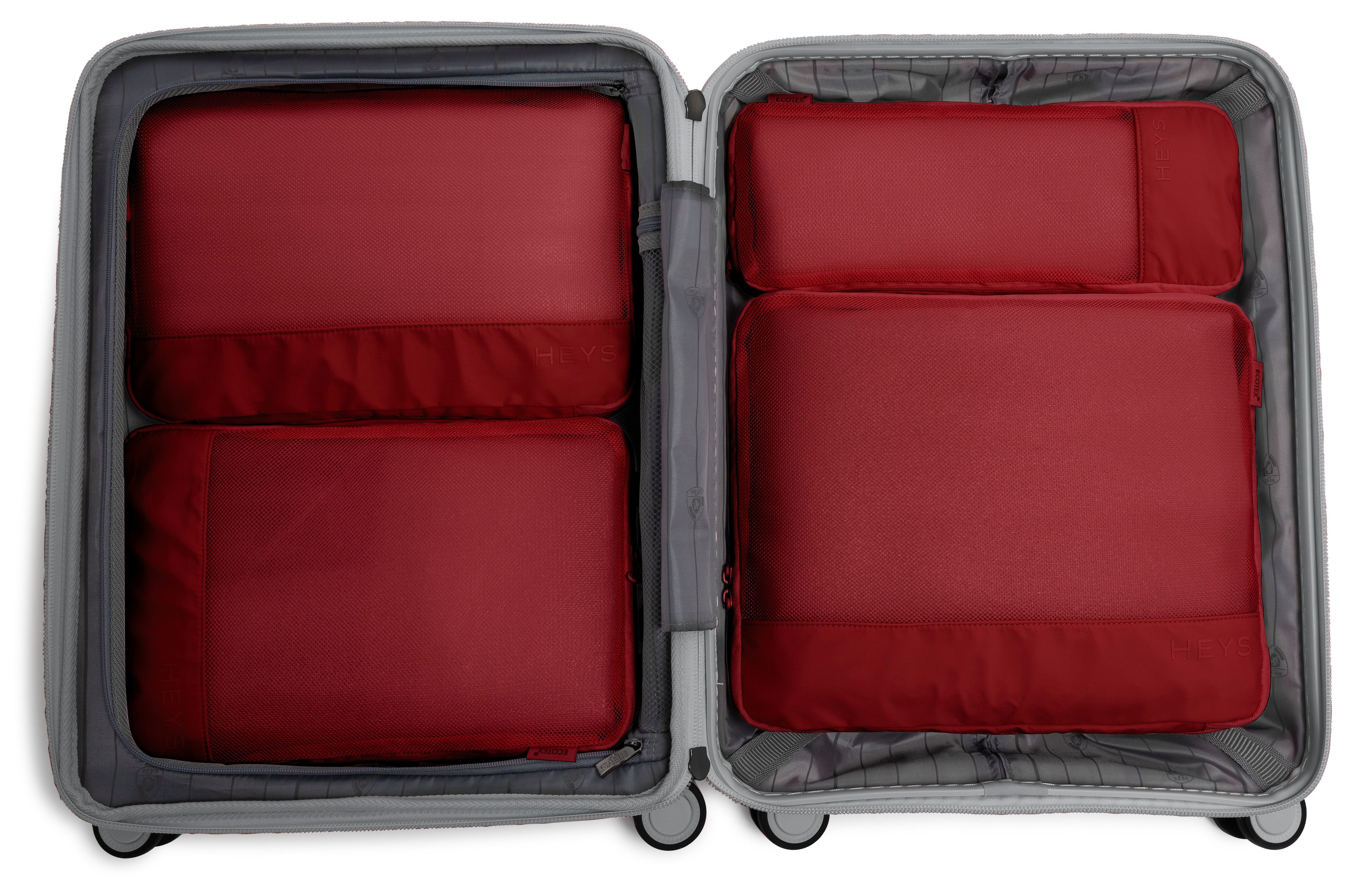 Heys Kofferorganizer Ecotex Compression Packing Cube incompressible packing cubes, packing bags, organizer for suitcase (set, 4-delig)
