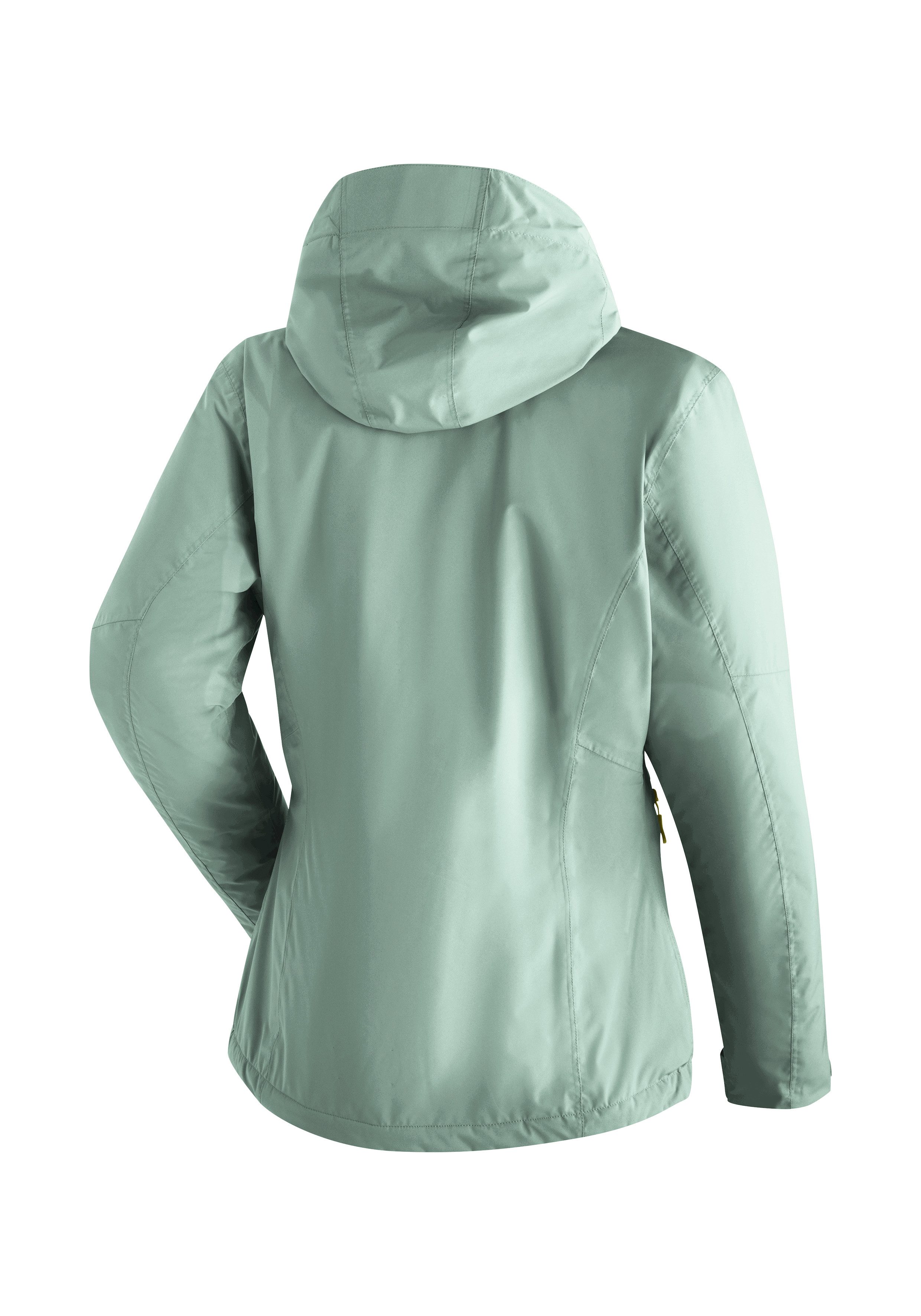 Maier Sports Outdoorjack Metor Therm Rec W Dames wandeljack, ademend en waterdicht, gewatteerde regenjack met capuchon