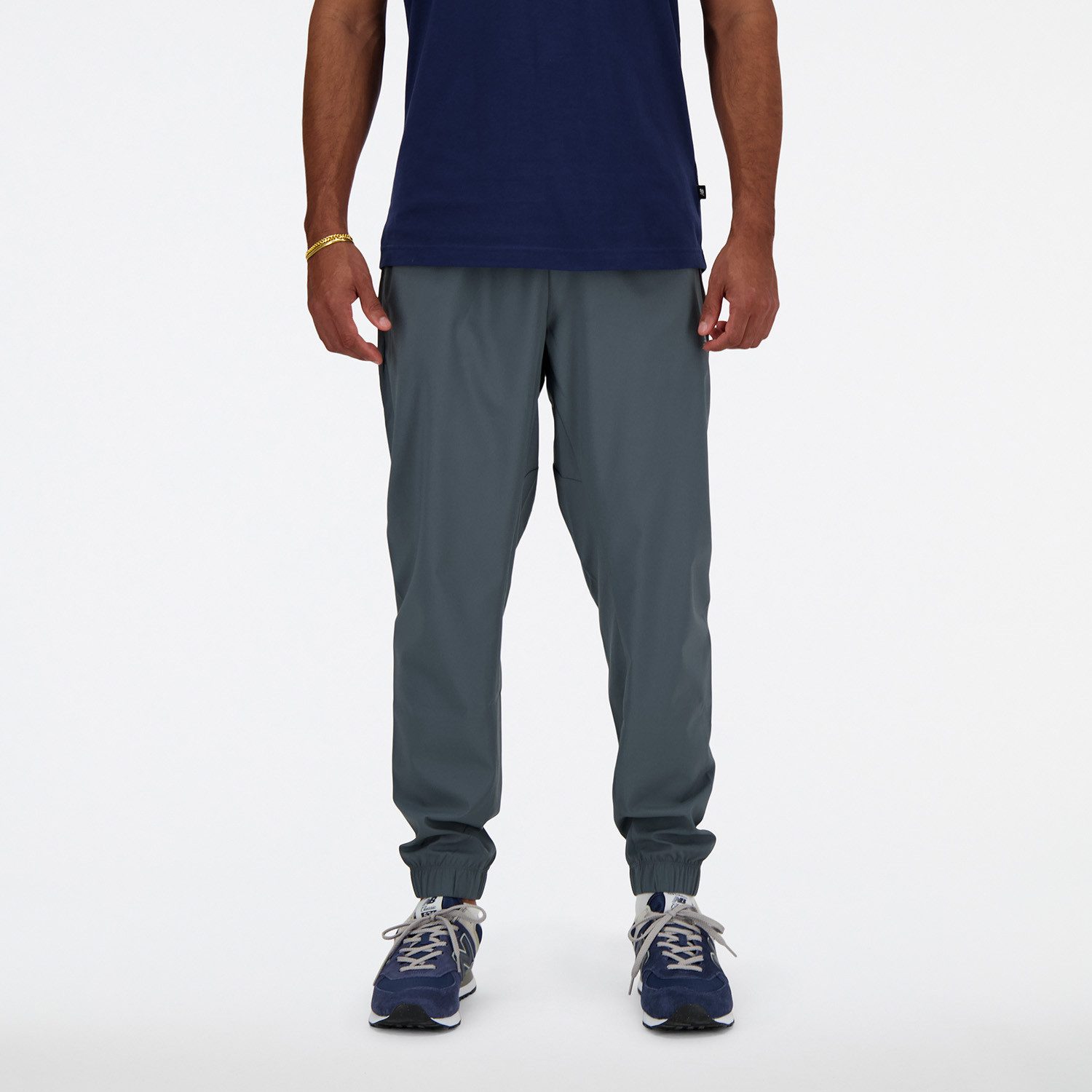 New Balance Trainingsbroek SPORT ESSENTIALS WOVEN JOGGER heren fitness maat S grijs