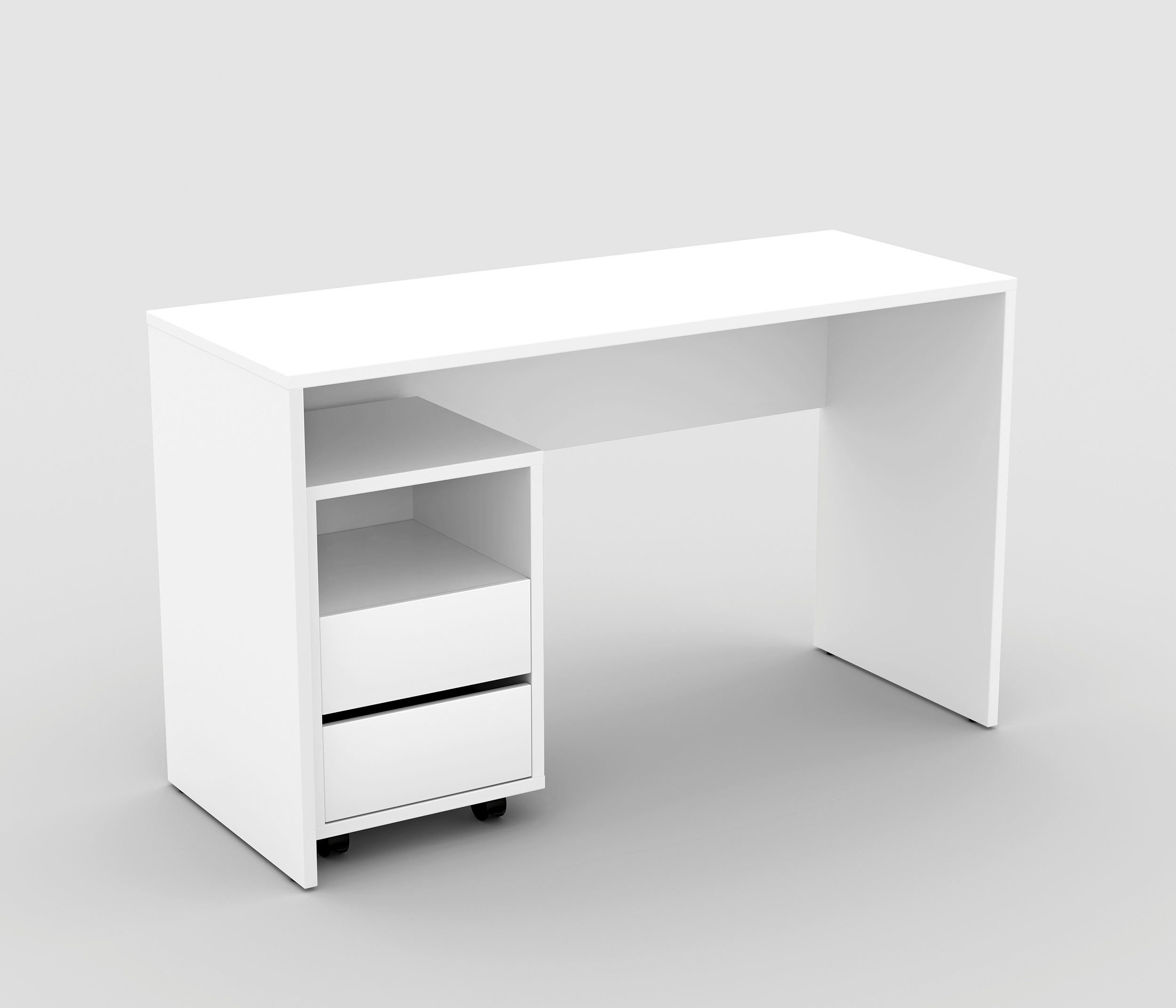 INOSIGN Kantoormeubelset AGAPI bestaande uit bureau en verrijdbaar ladeblok in een modern ontwerp (set) kantoorsets wit