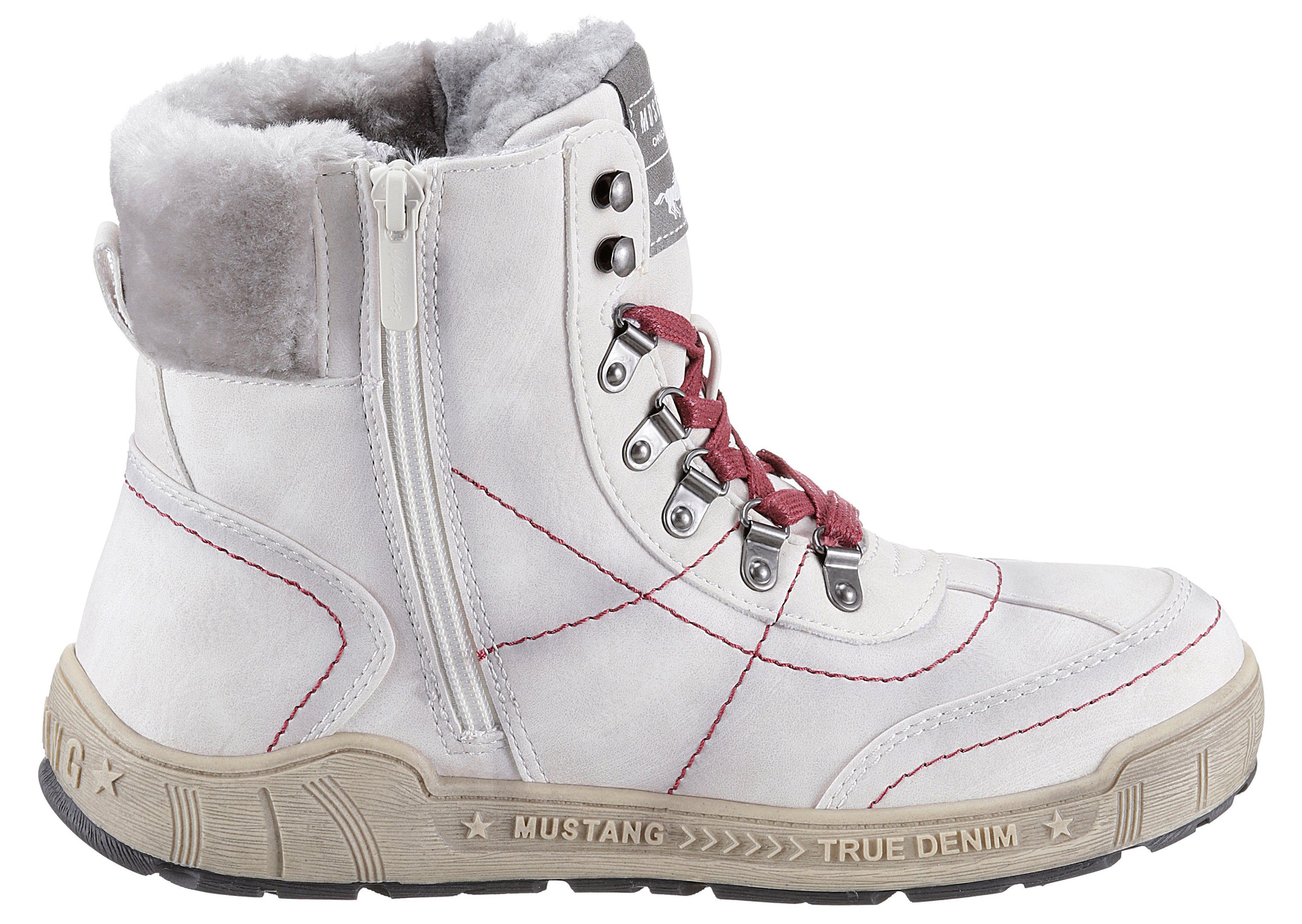 Mustang Shoes Winterlaarzen met faux-bont kraag in breedte g = breed