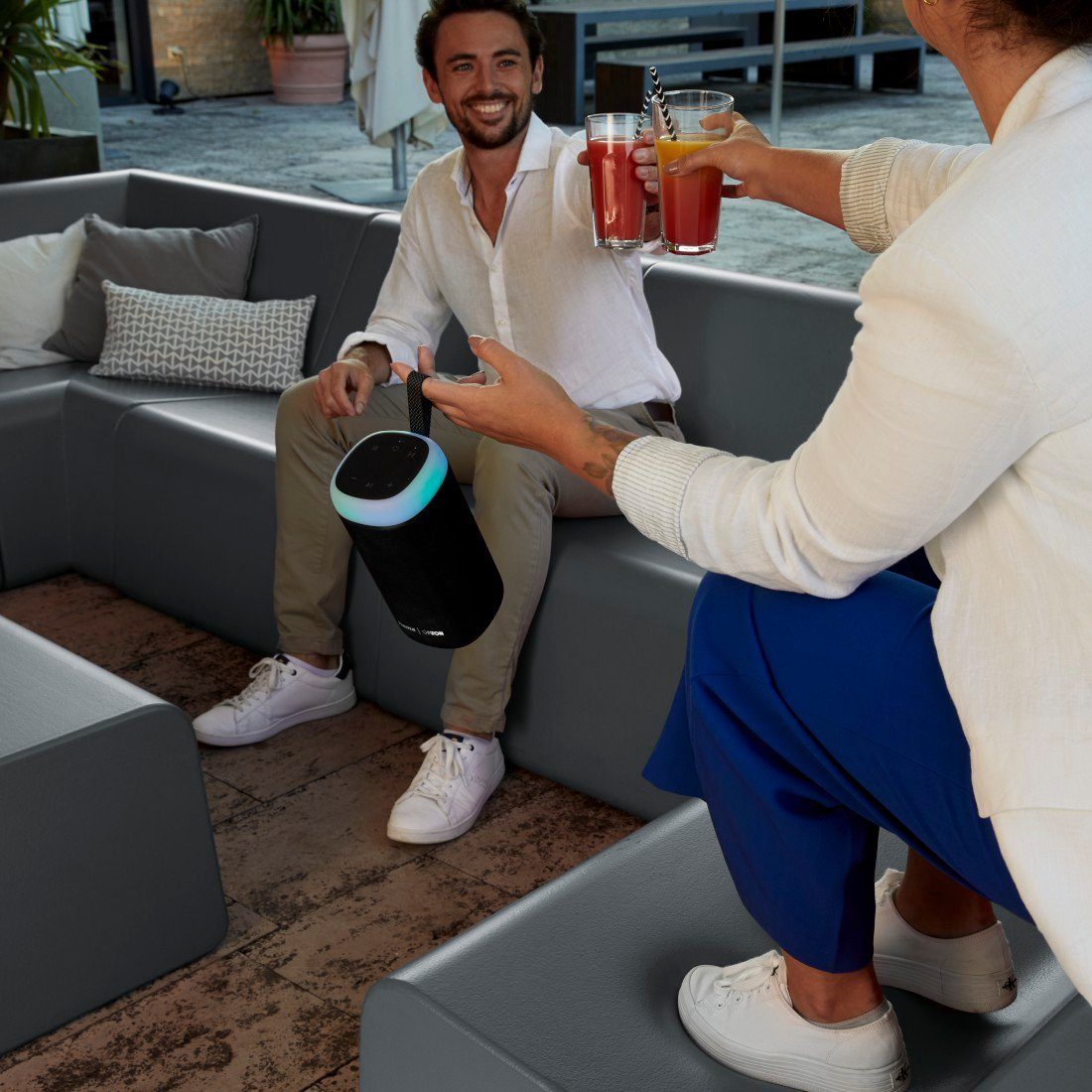 Hama Bluetooth luidspreker Bluetooth®-luidspreker Glow Pro (waterdicht IPX4, 5 lichtmodi, 30W)