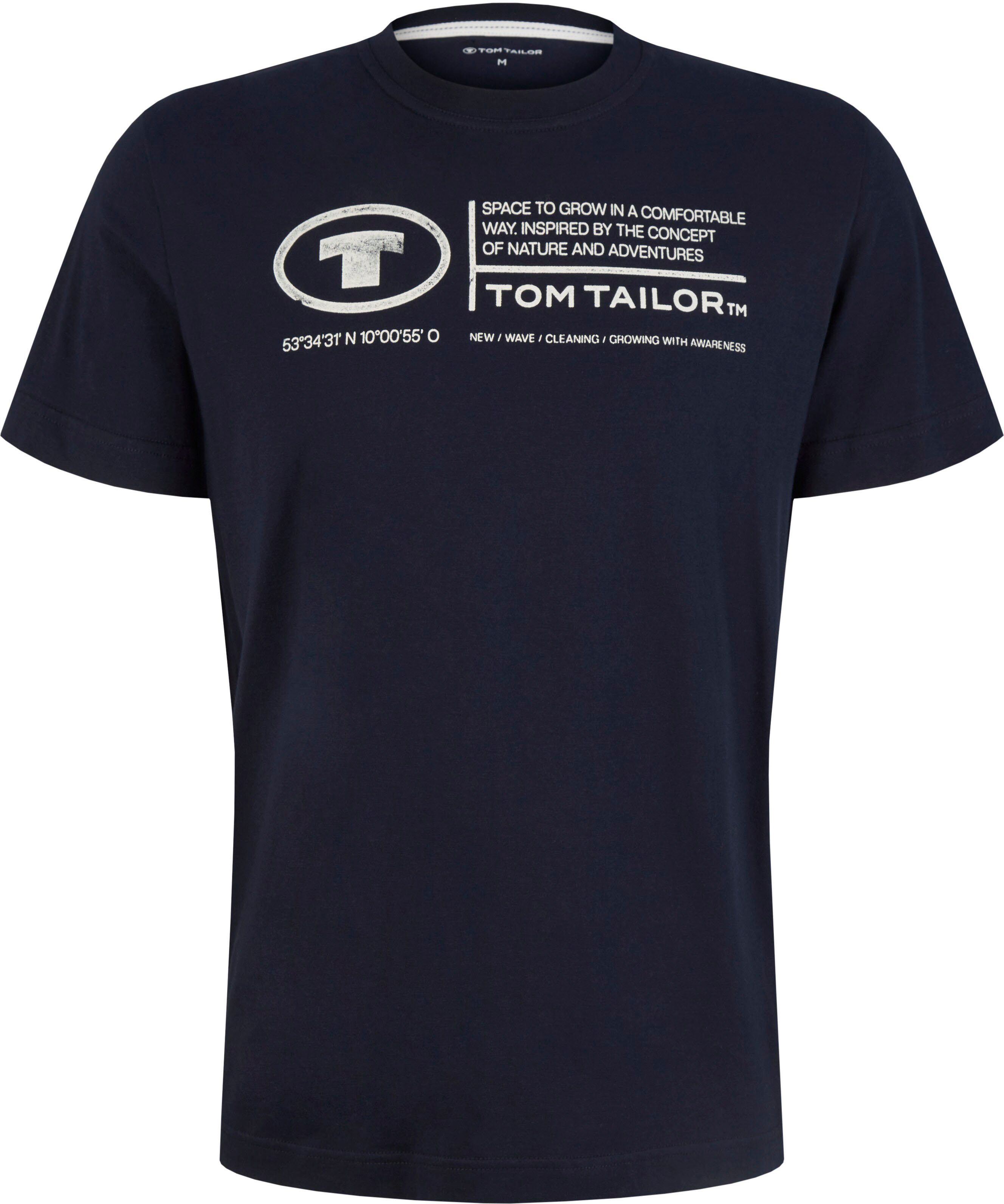 Tom Tailor Shirt met print Tom Tailor heren T-shirt, frontprint