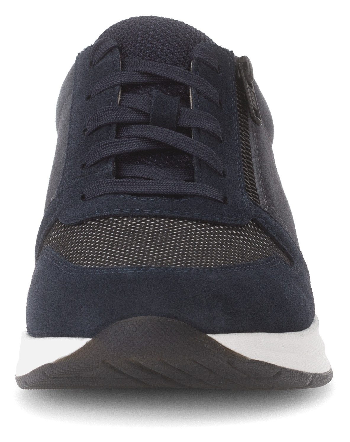 Gabor Rollingsoft Sneakers met sleehak , vrijetijdsschoen, lage schoen, veterschoen met buitenrits, g-breedte