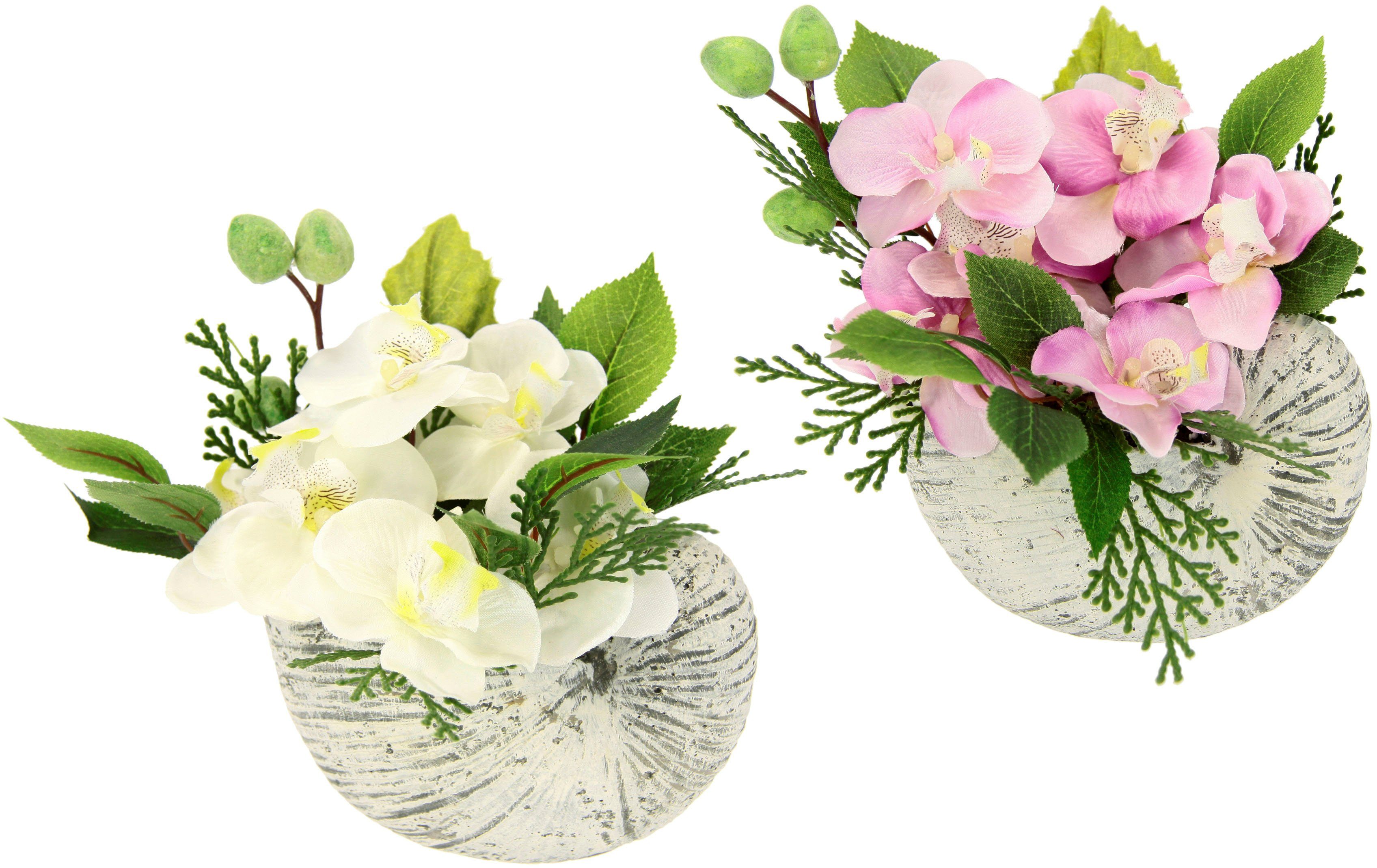 I.GE.A. Kunstbloem Orchidee (2 stuks) kunstbloemen roze