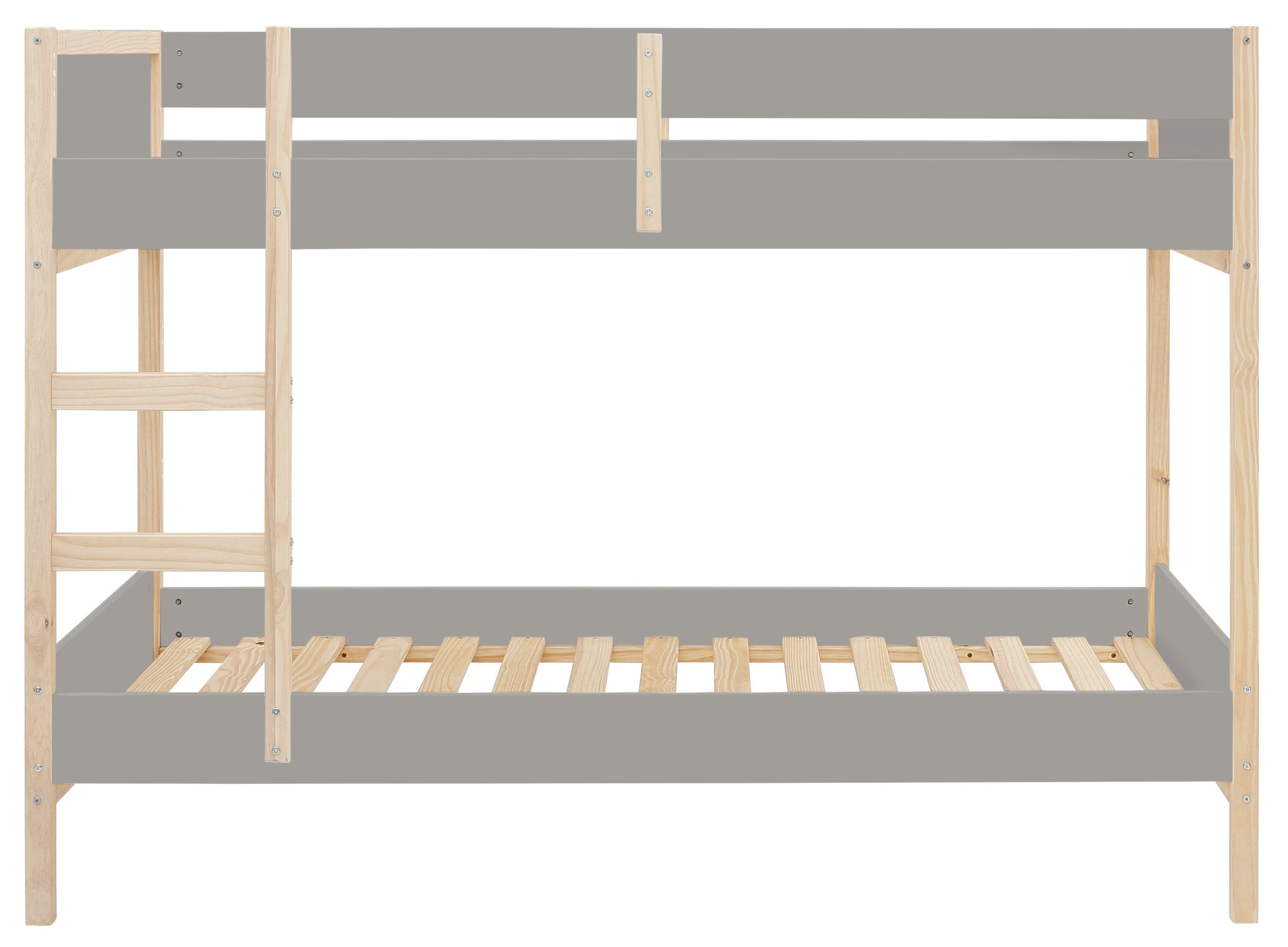 Lüttenhütt Stapelbed Janne Grenenhout, stapelbed, inclusief houten ladder, ligoppervlak 90x200 cm