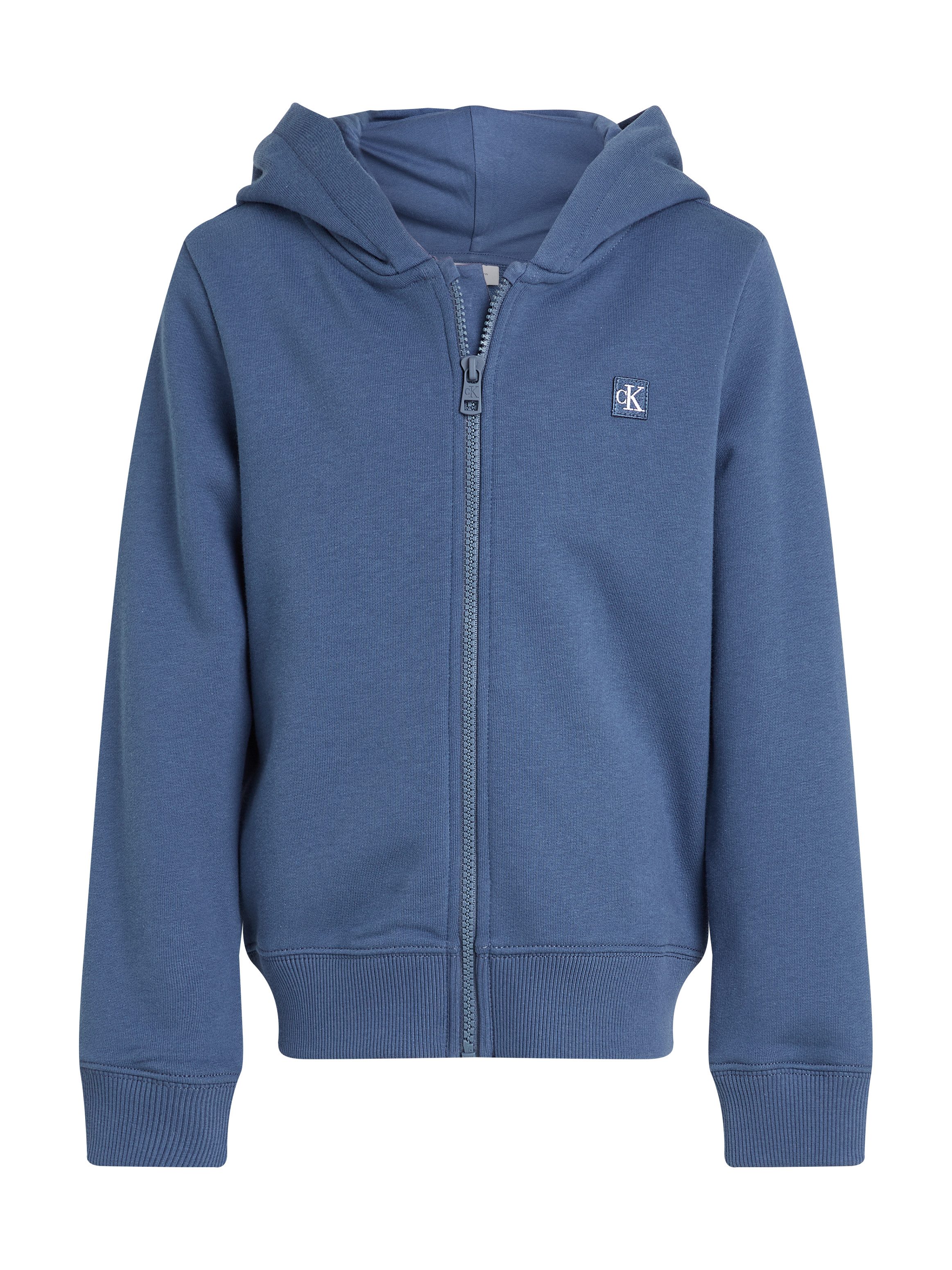 Calvin Klein Capuchonsweatvest MINI BADGE ZIP-THROUGH