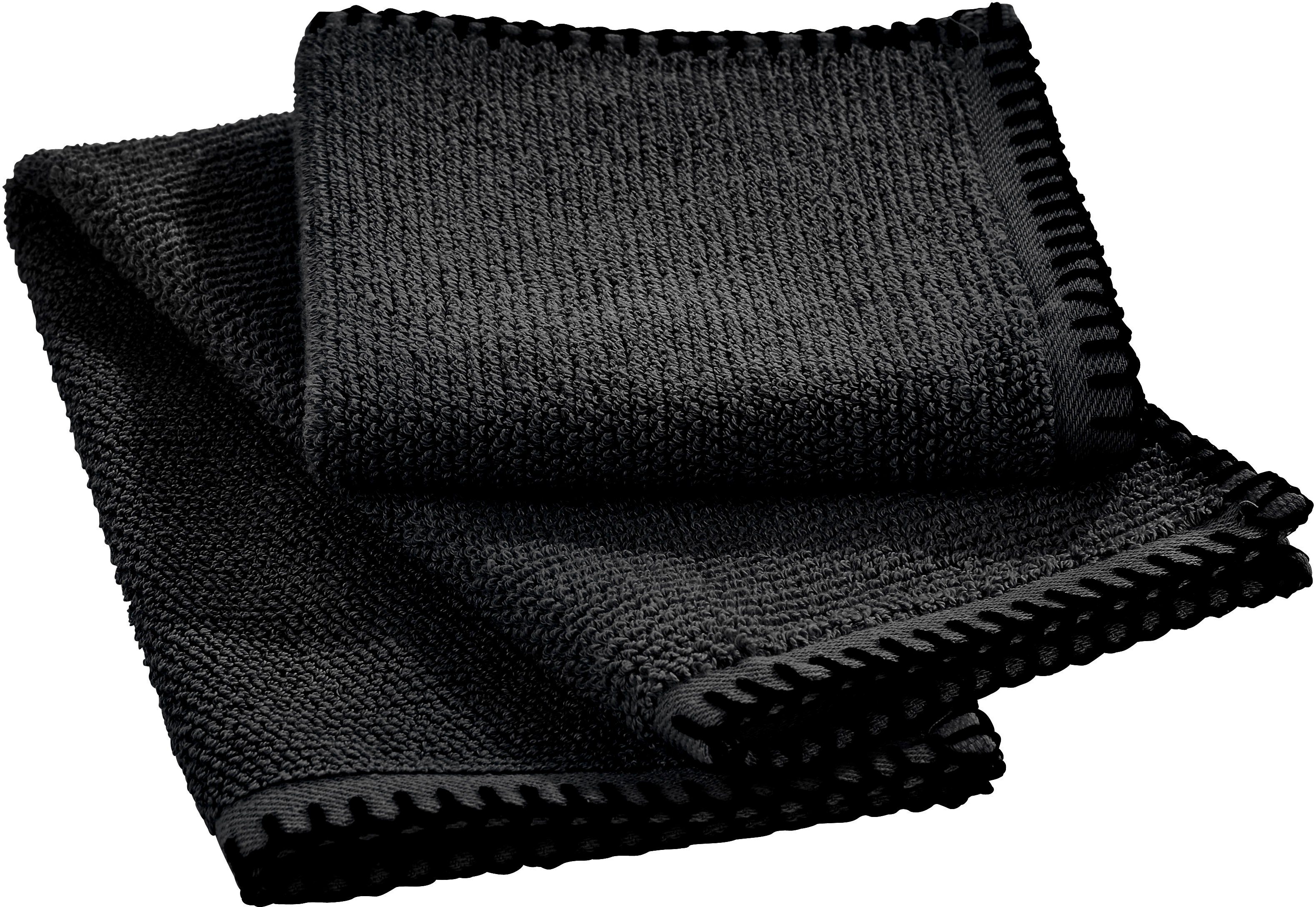 done. Handdoekenset Deluxe Prime 2x handdoeken (50x100 cm), 2x douchehanddoeken (70x140 cm) (set, 4 stuks) handdoeken zwart
