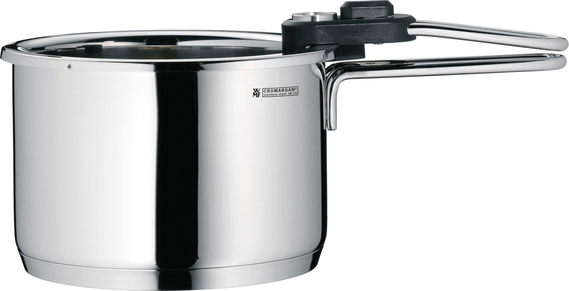 WMF Sudderpan Waterbadpan met uitneembare inzet Ø 18 cm, met temperatuurindicator, vaatwasmachinebestendig, inductie sudderpannen zilver(kleur)