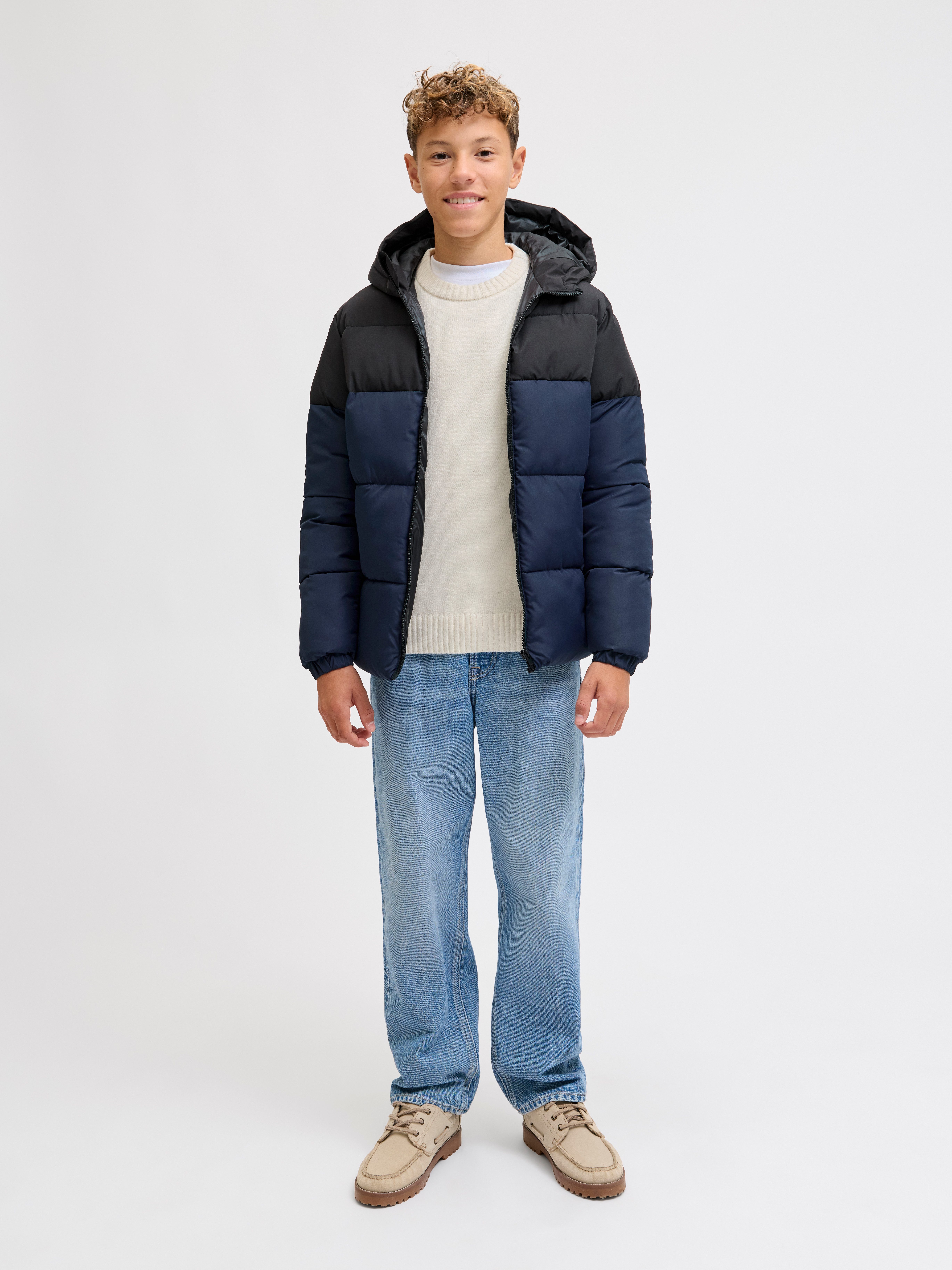 Jack & Jones Junior Gewatteerde jas JJMAZE PUFFER HOOD JNR