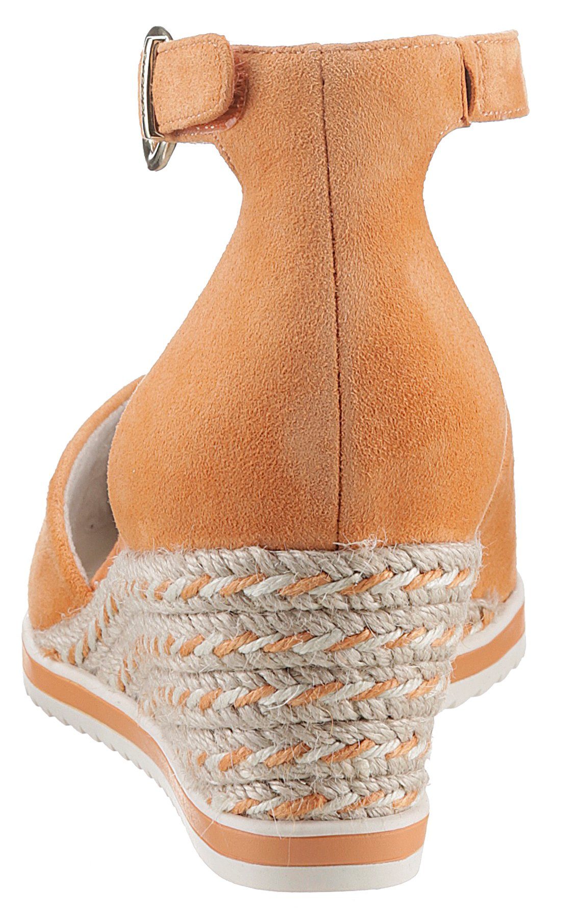 Tamaris Pumps met sleehak , sleehak, instapschoen, riemzandan met modieuze jute-afwerking