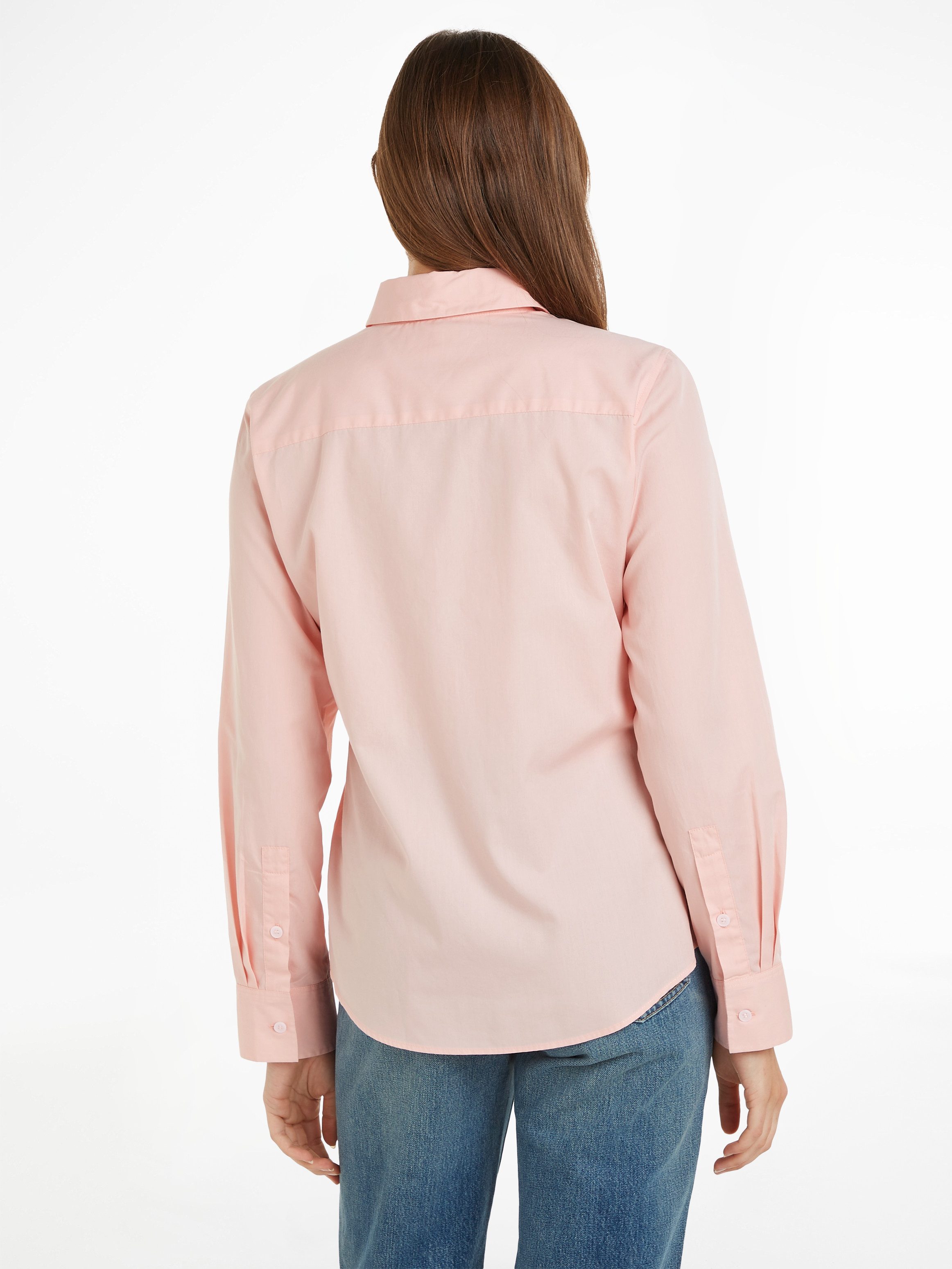 Tommy Hilfiger Overhemdblouse ESS POPLIN REGULAR SHIRT met popeline geborduurd logo