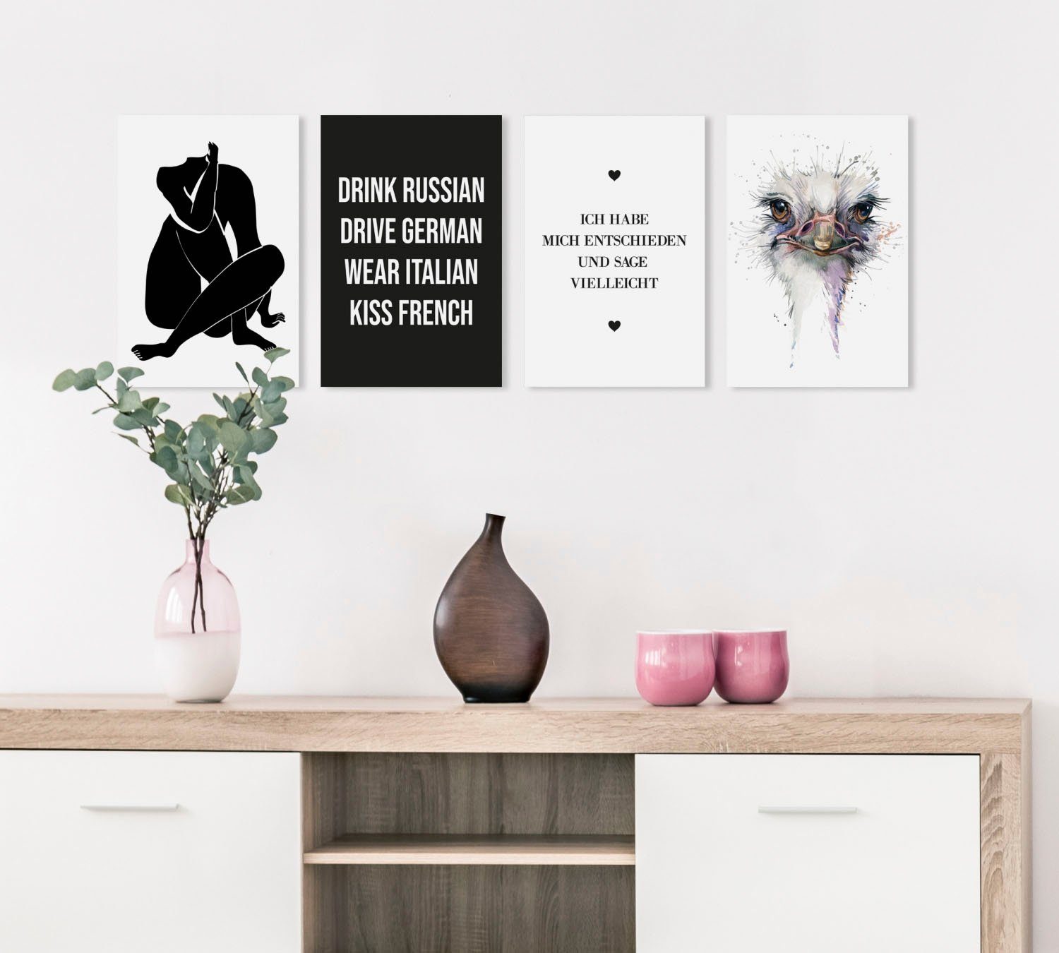 queence Artprint op acrylglas Gezegde Fine Art-print in galeriekwaliteit