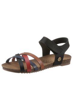 mustang shoes sandalen met kleurrijke riempjes zwart
